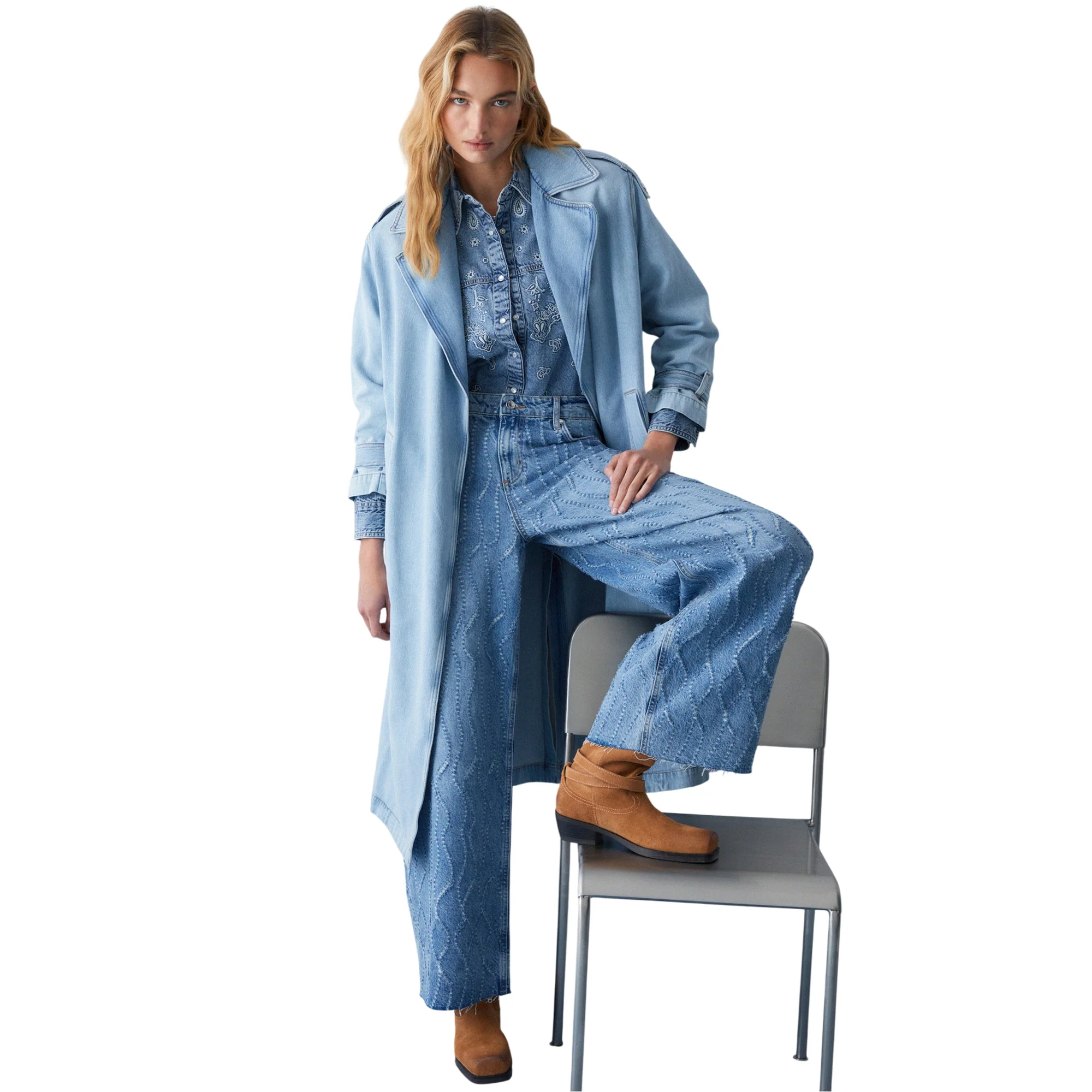 Jeans flare Donna con dettagli laserati - Image 5