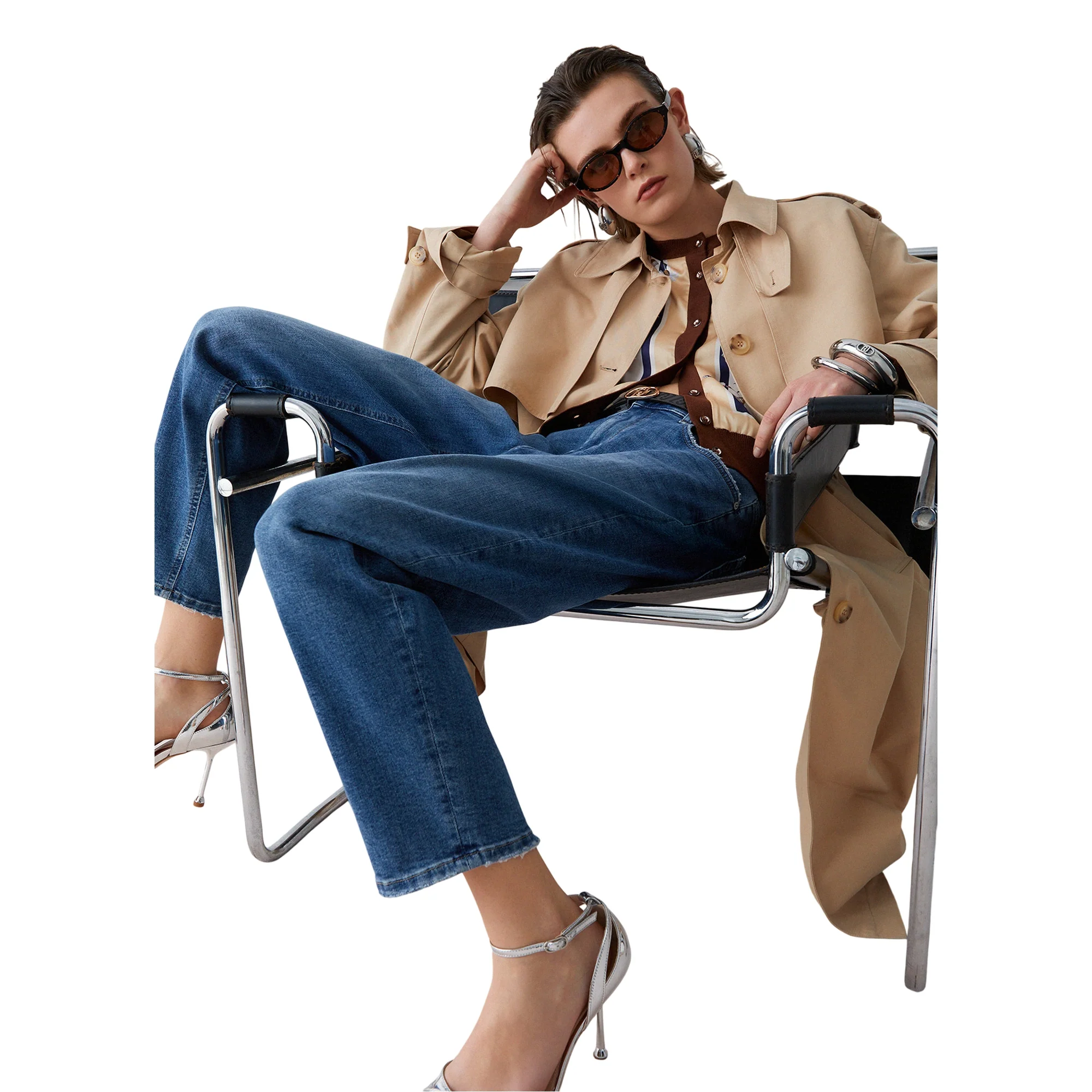 Jeans Boyfriend Donna con orlo affusolato - Image 5