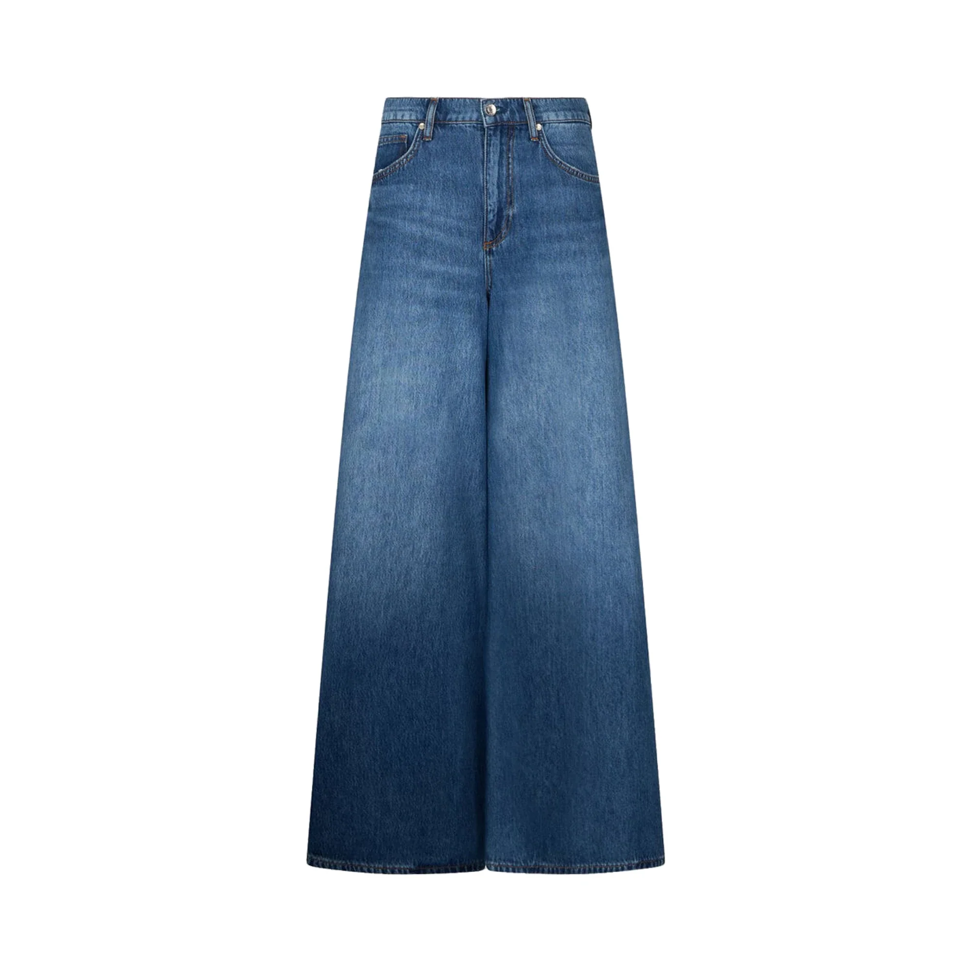 Jeans Donna super flare a vita alta Blu