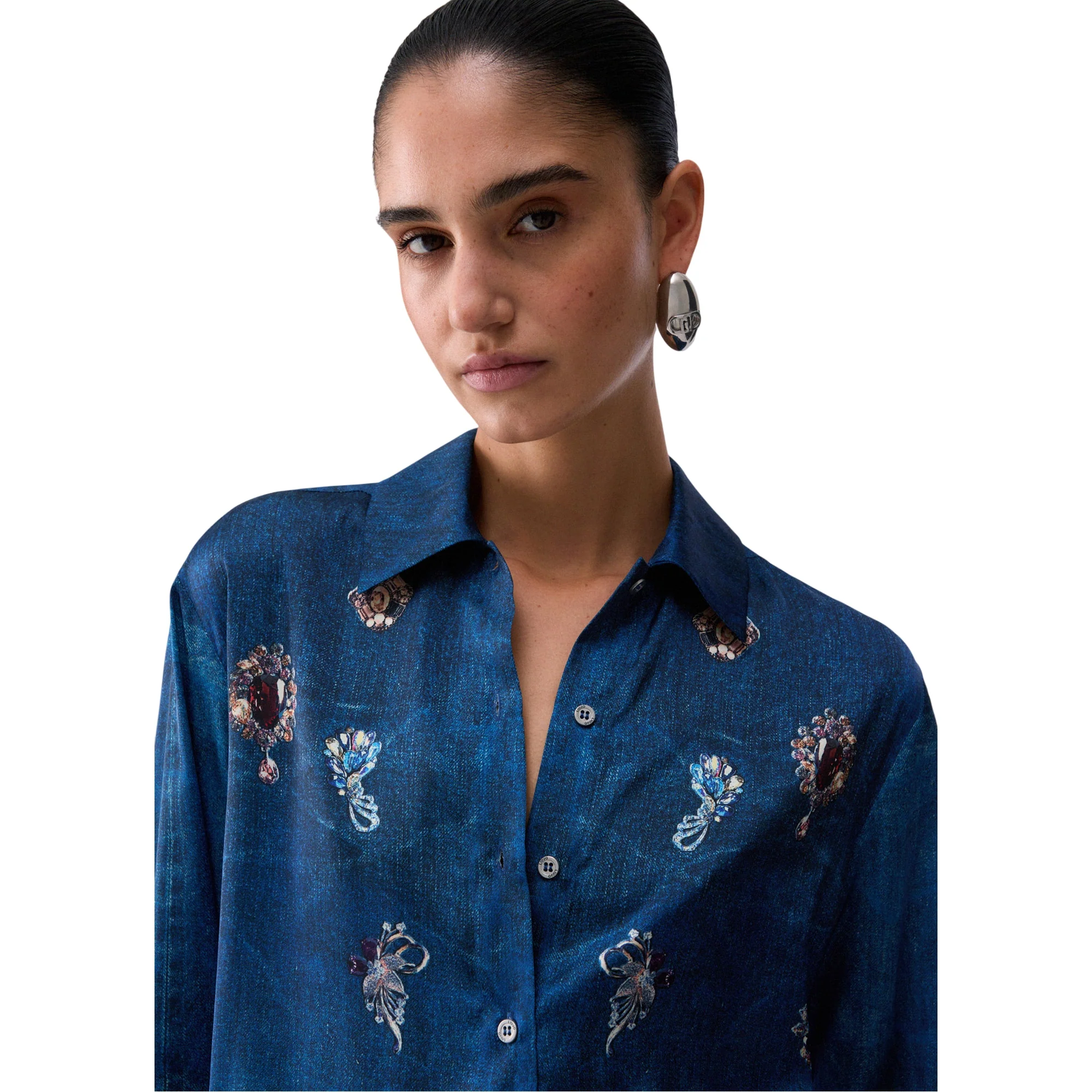 Camicia effetto denim con stampa digitale - Image 4