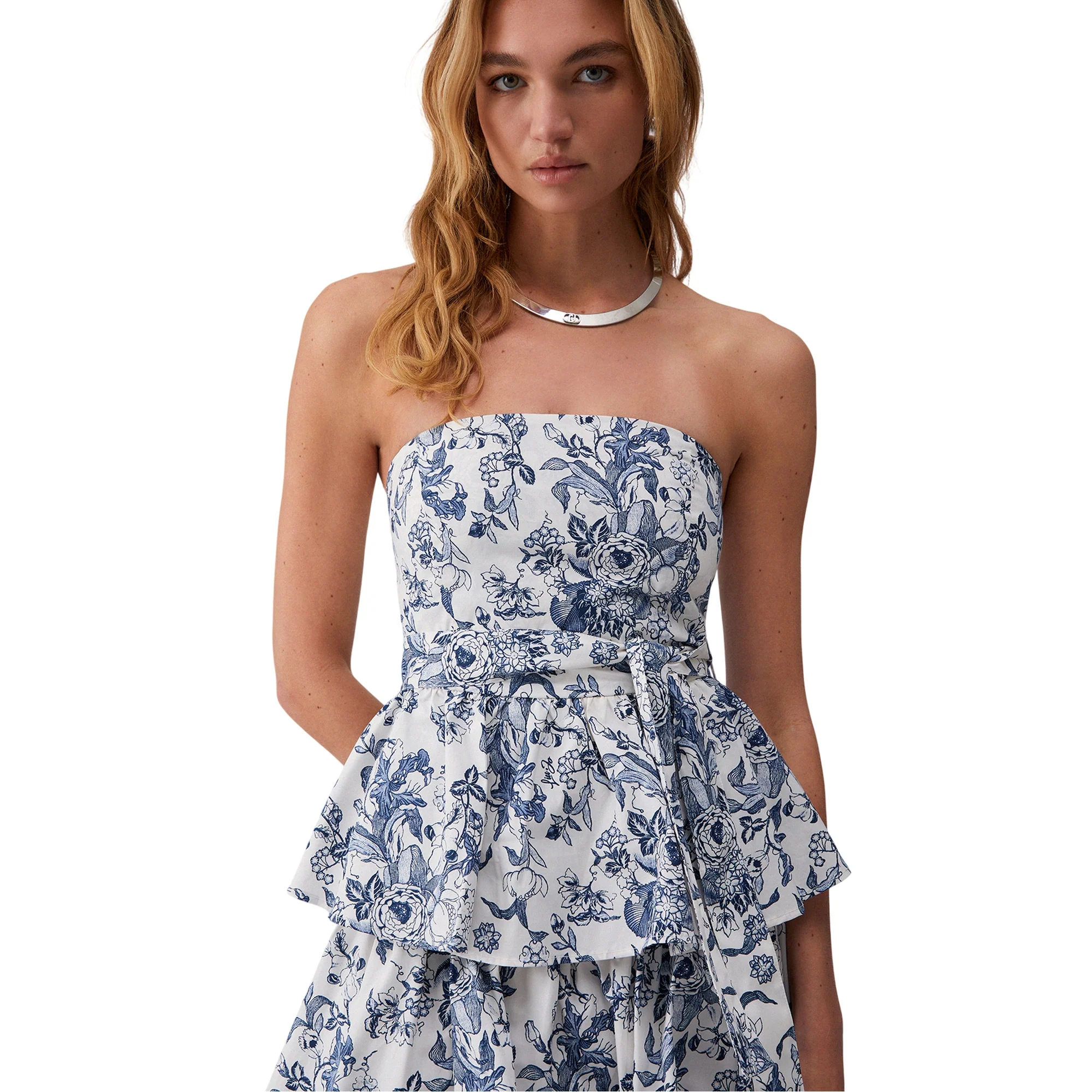 Abito Donna a balze con fantasia floreale - Image 4