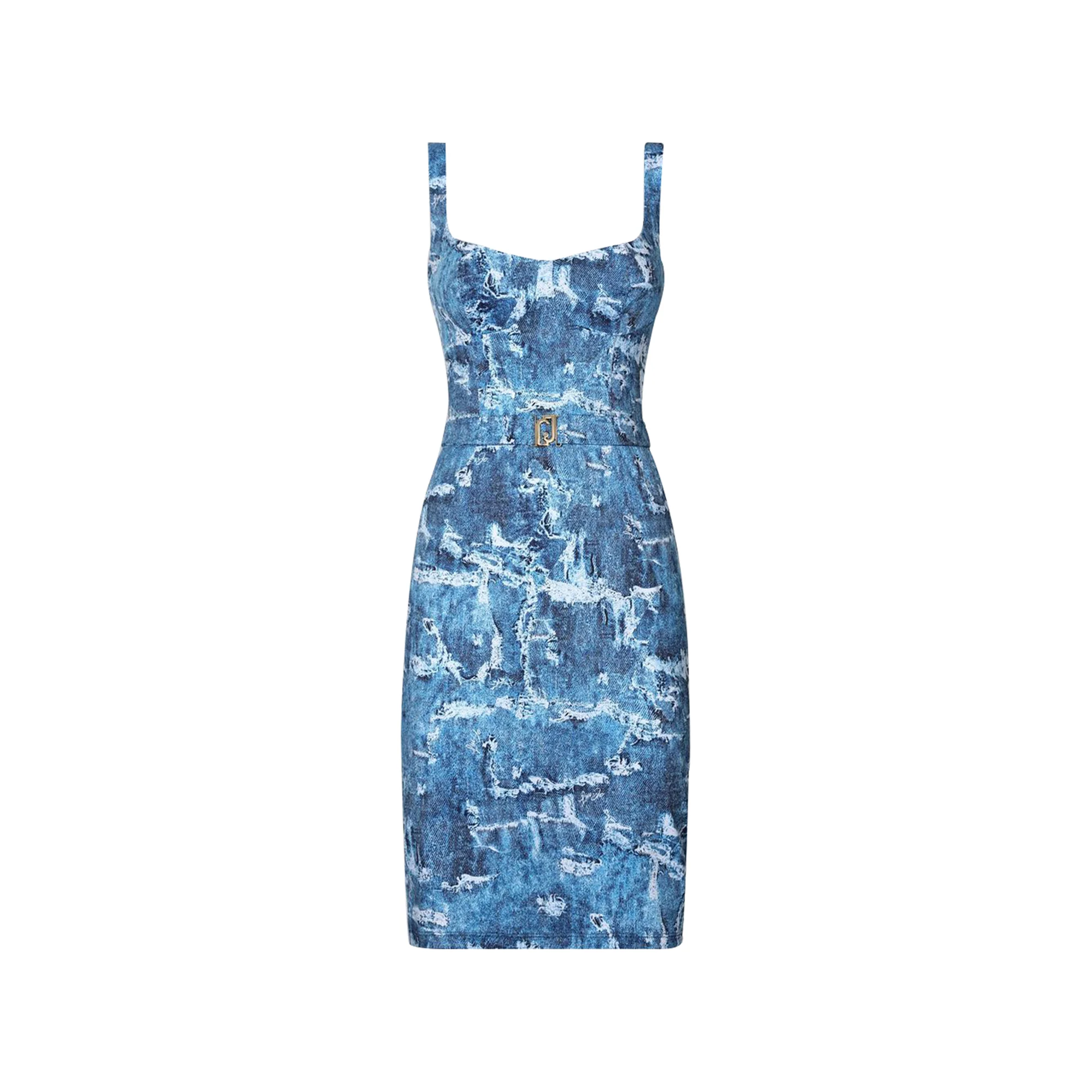 Abito corto da donna effetto denim