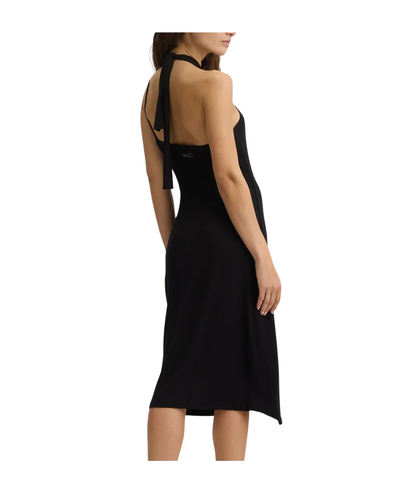 Abito Donna Nero dallo scollo asimmetrico - Image 3