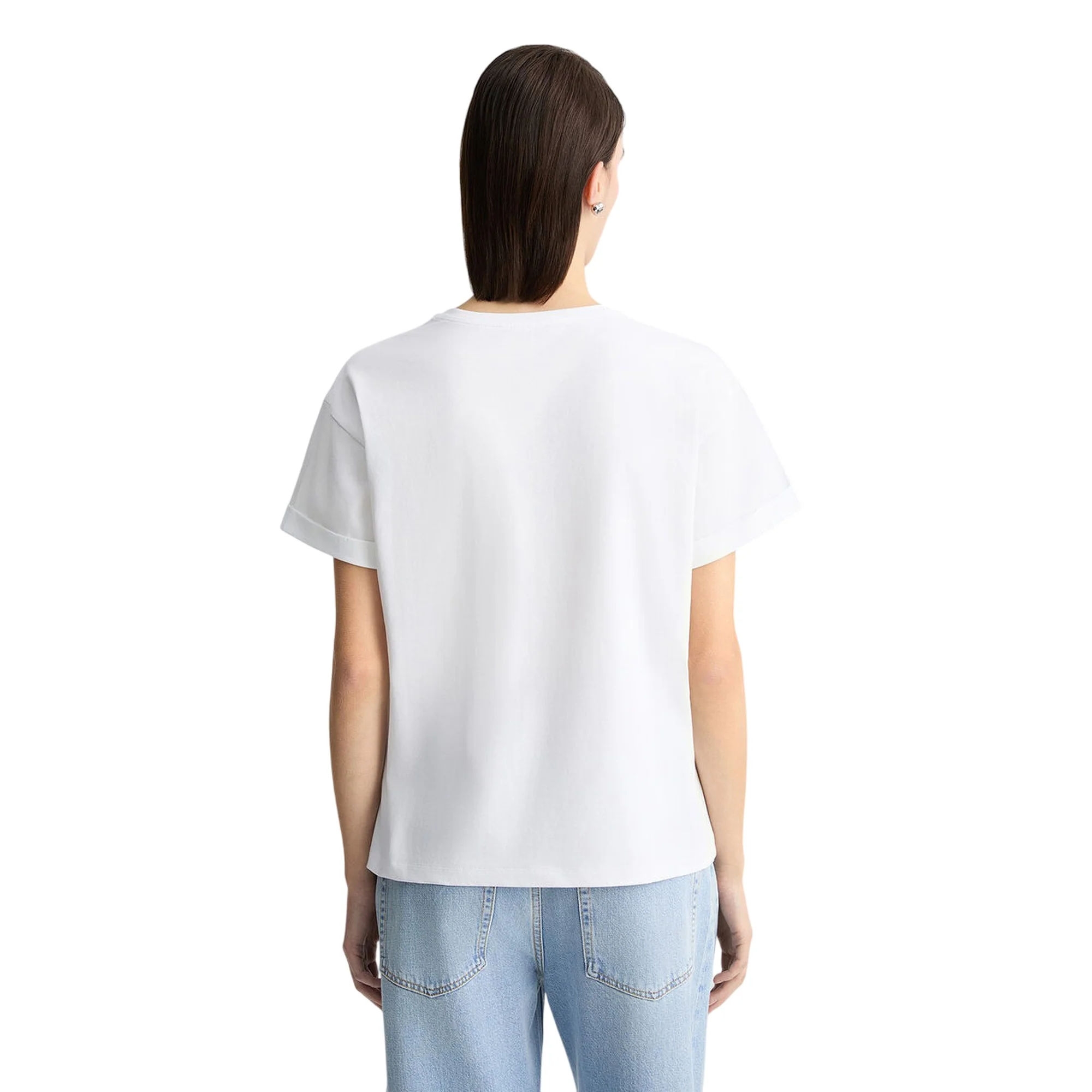 T-shirt Bianca da Donna con stampa grafica - Image 3