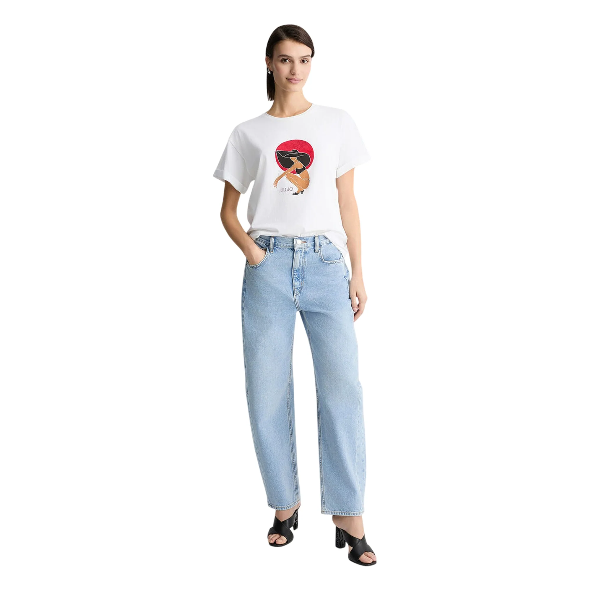 T-shirt Bianca da Donna con stampa grafica - Image 4