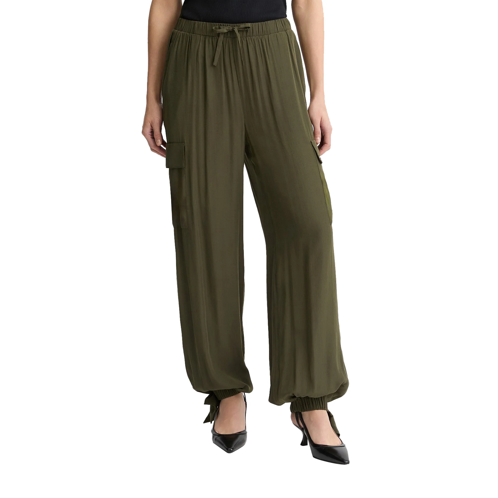Pantaloni Cargo Donna con fiocchi alle caviglie - Image 2