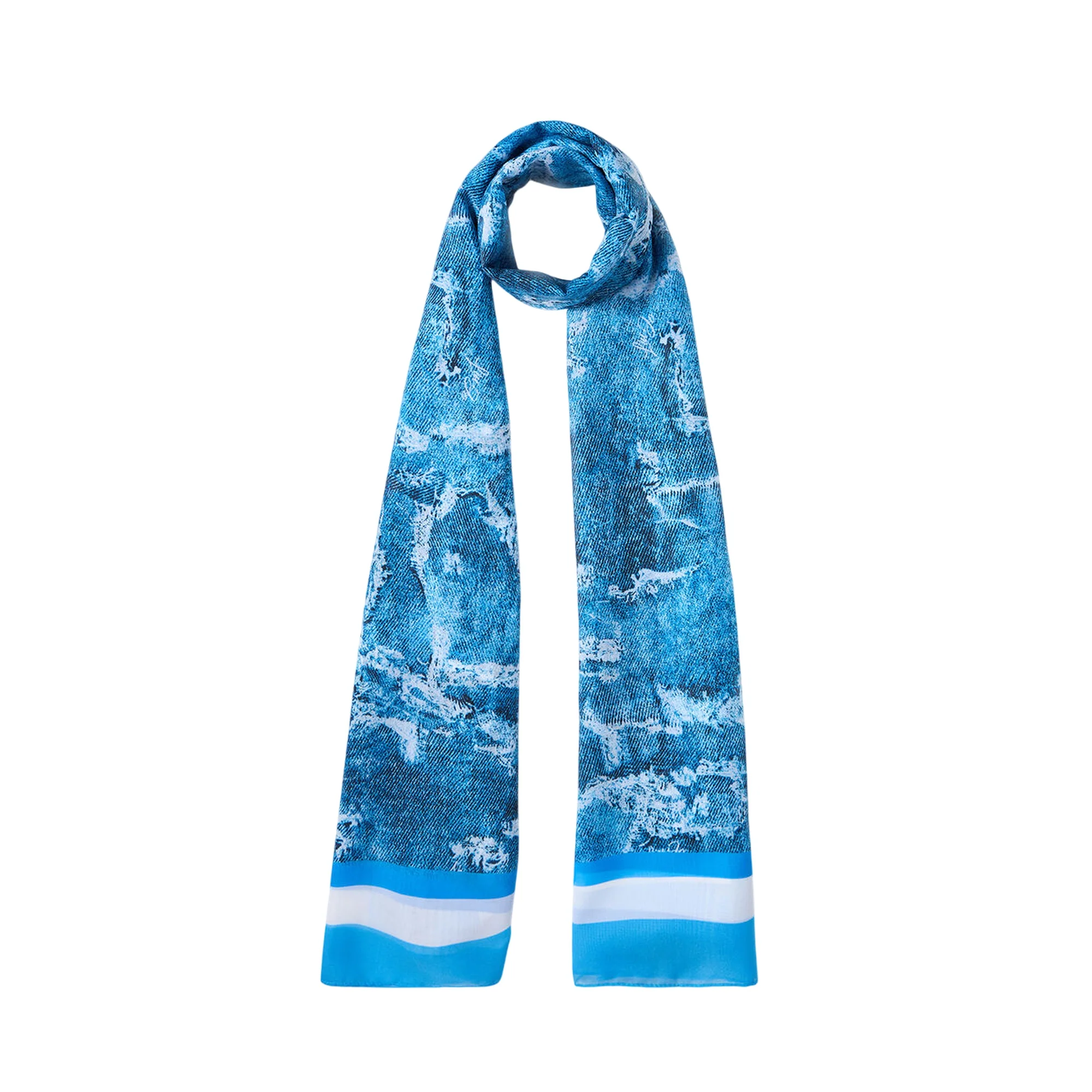 Pareo mare da donna con stampa effetto denim - Image 2