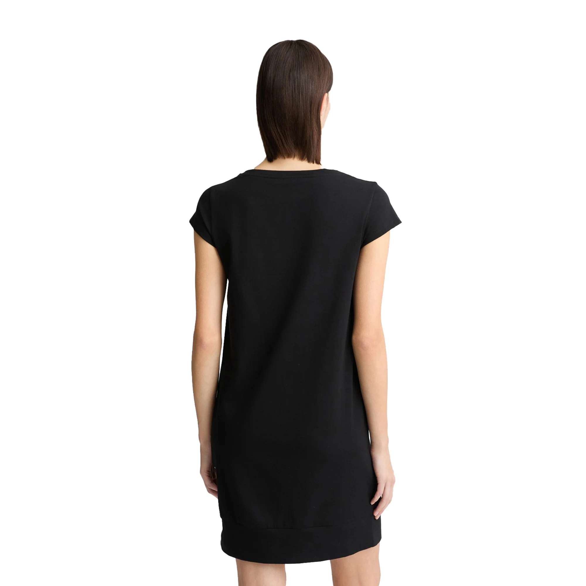 Abito Donna midi nero con logo e strass - Image 3