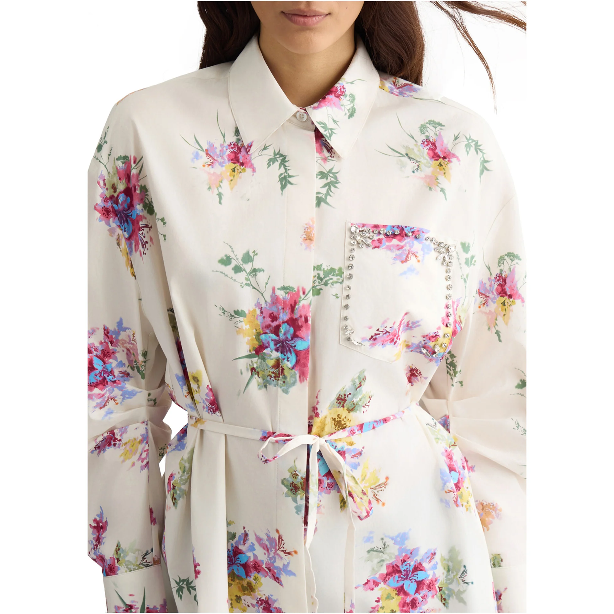 Camicia lunga Donna con stampa floreale - Image 4