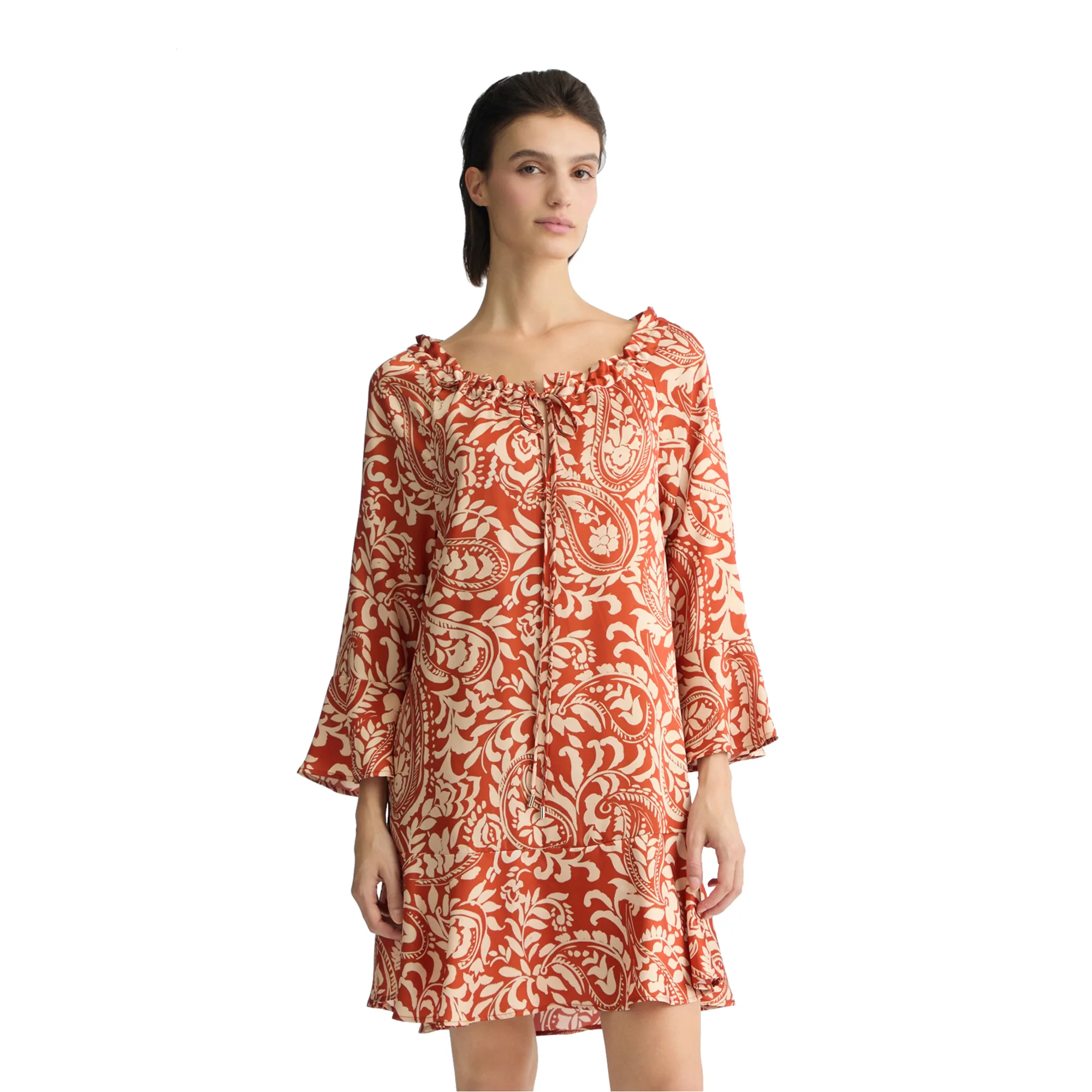 Abito corto Donna in twill stampato - Image 2