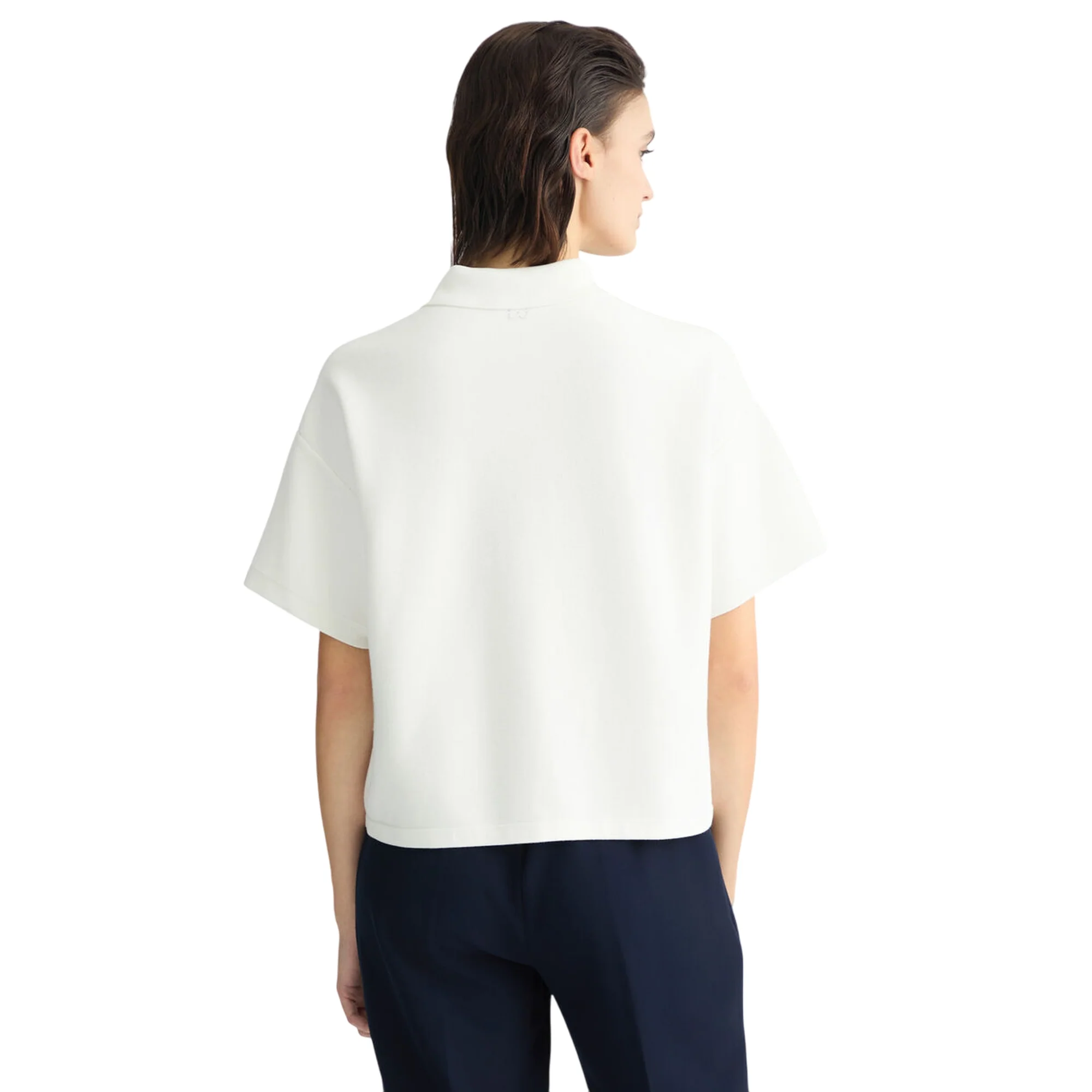 Polo Donna in maglia con perle bianco - Image 3