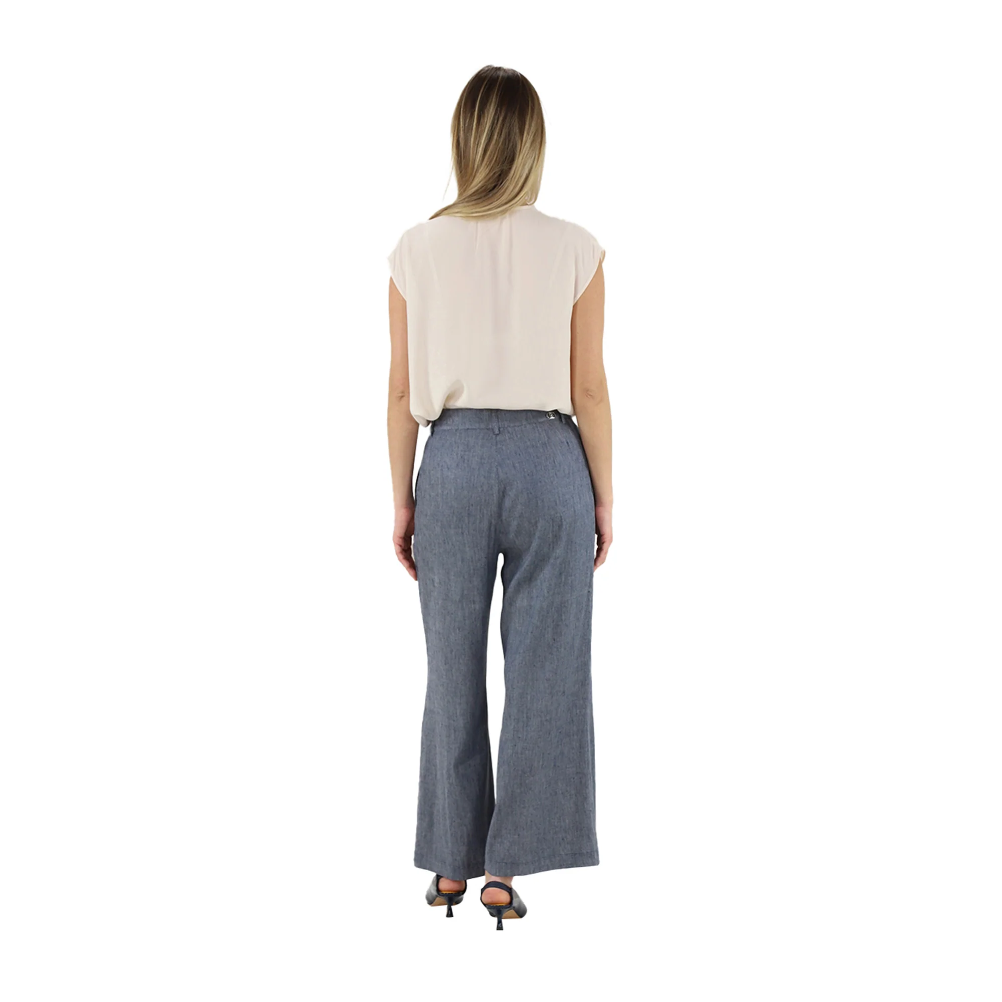 Top Donna con spalle scese Beige chiaro - Image 3