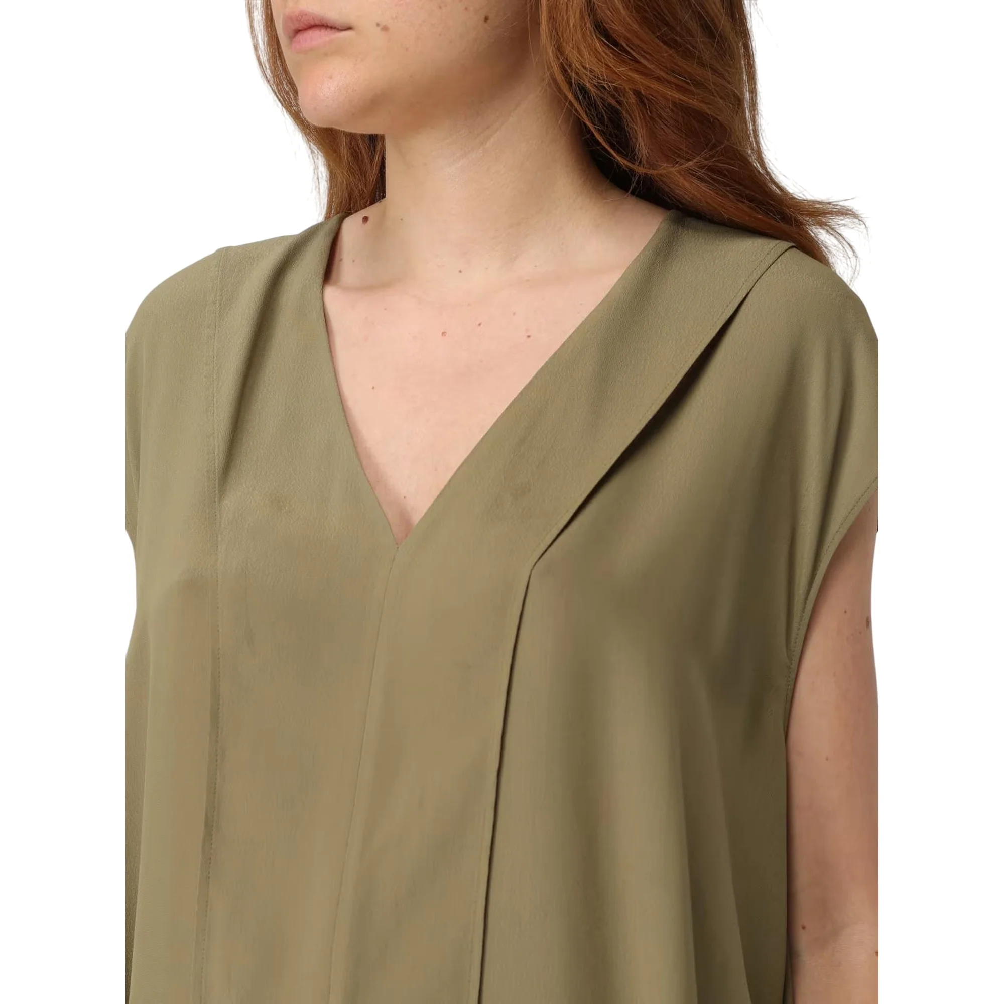 Top Donna con spalle scese Verde - Image 3