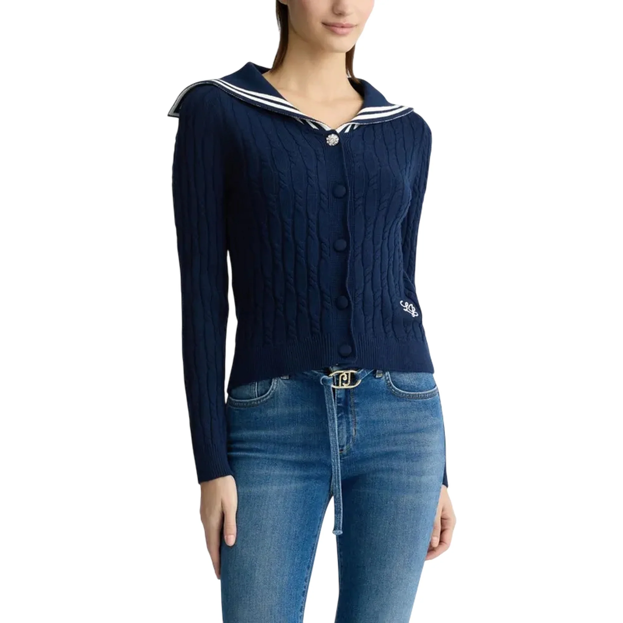 Cardigan Donna con colletto alla marinara - Image 2
