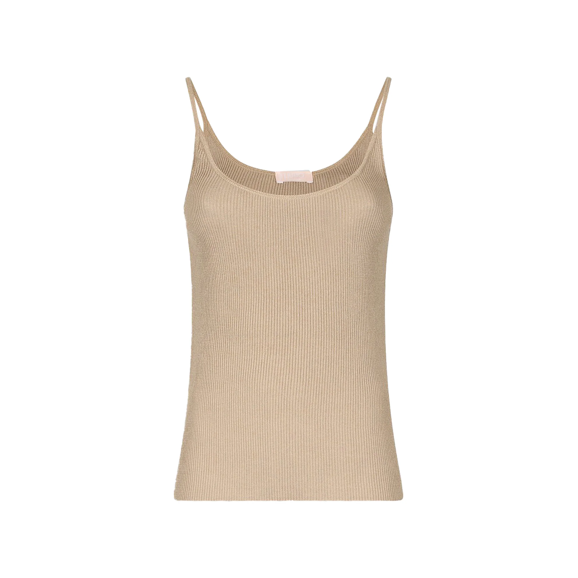 Top Donna in maglia di misto viscosa Beige
