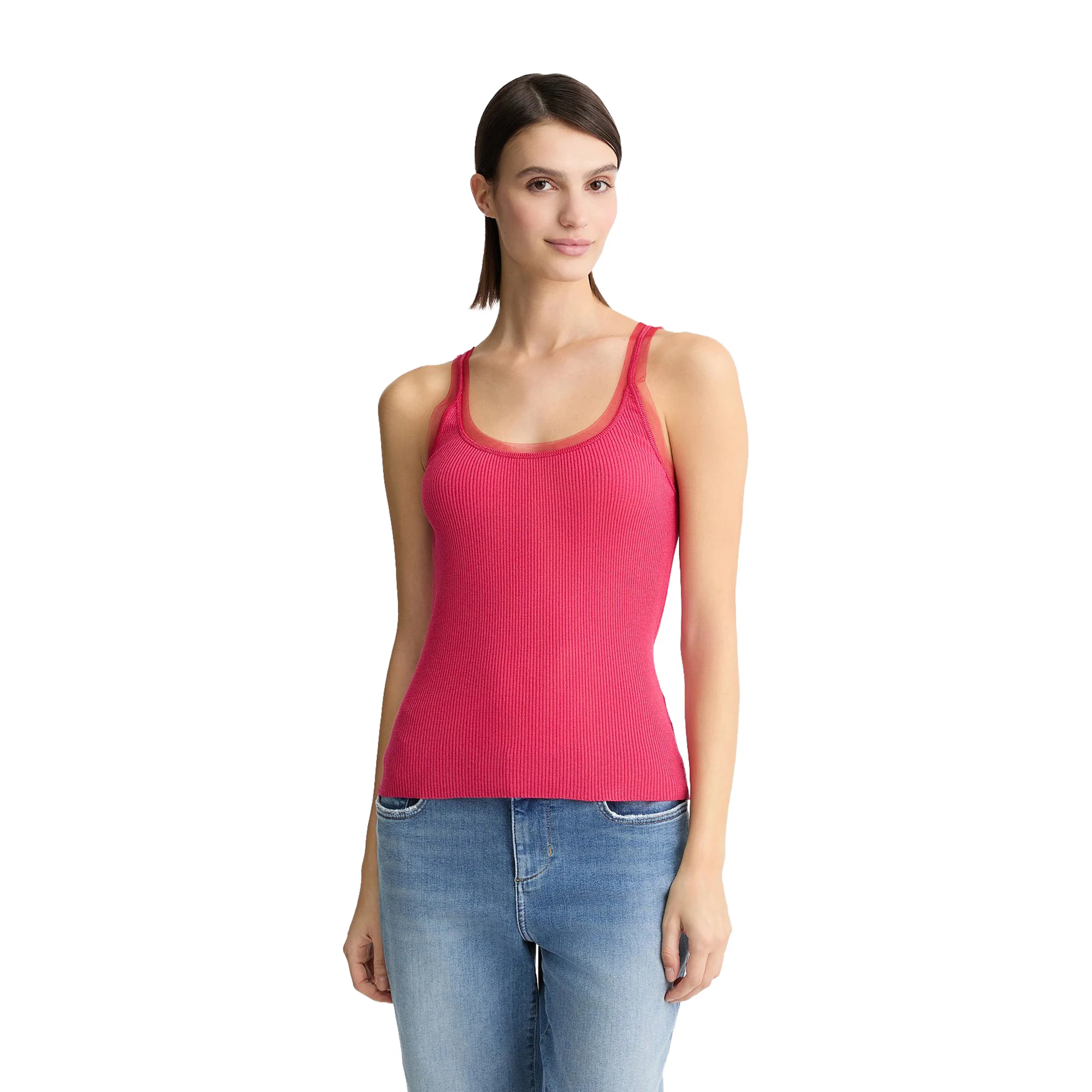 Top Donna in maglia di misto viscosa Rosa - Image 2
