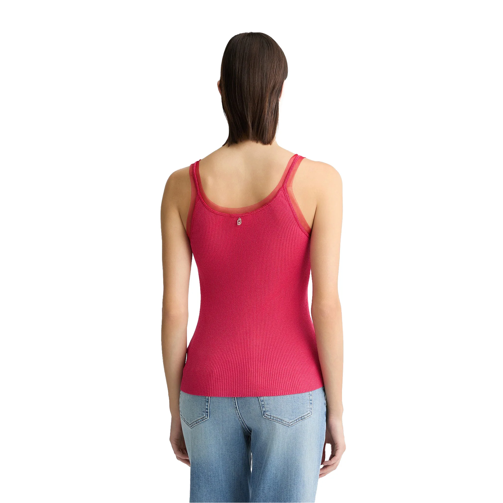 Top Donna in maglia di misto viscosa Rosa - Image 3