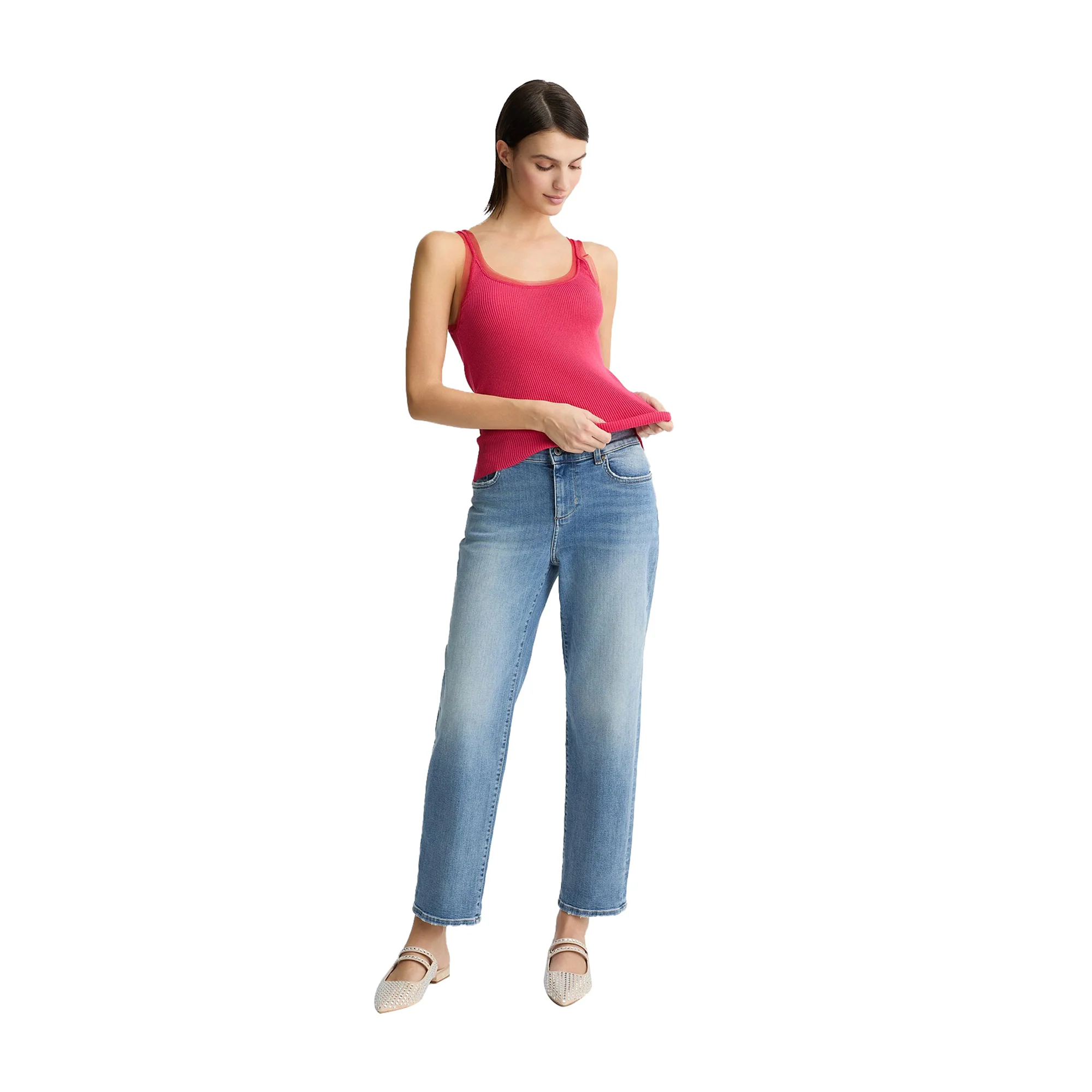 Top Donna in maglia di misto viscosa Rosa - Image 5