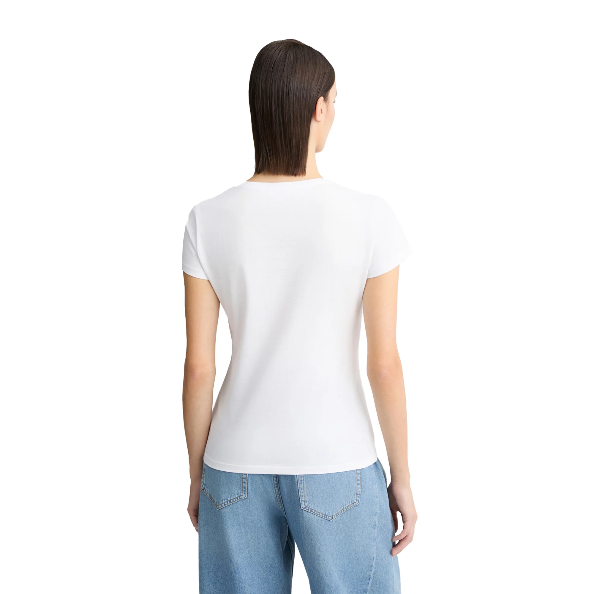 T-shirt in cotone bianco con stampa New York - Image 3