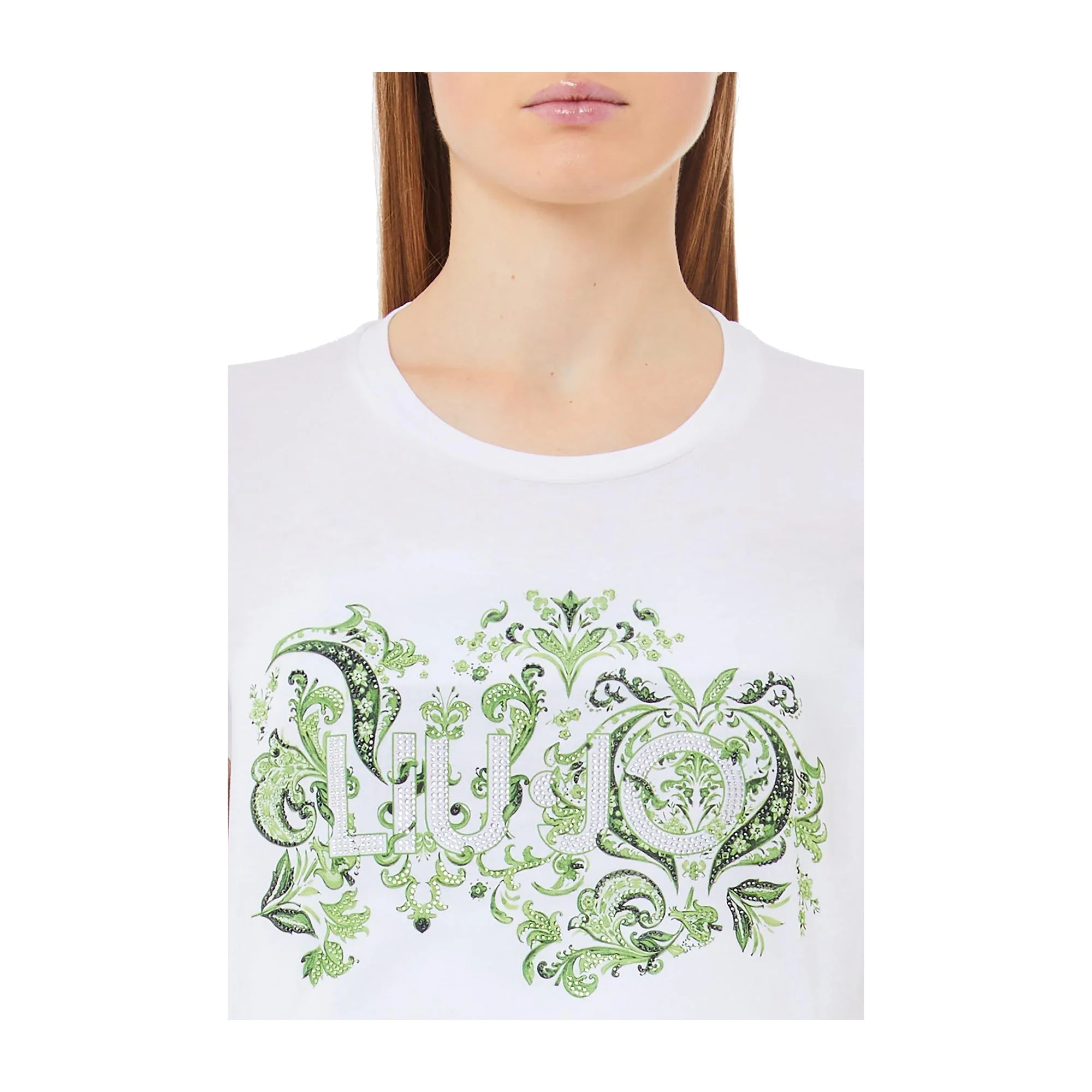 T-shirt Donna slim con stampa verde - Image 3