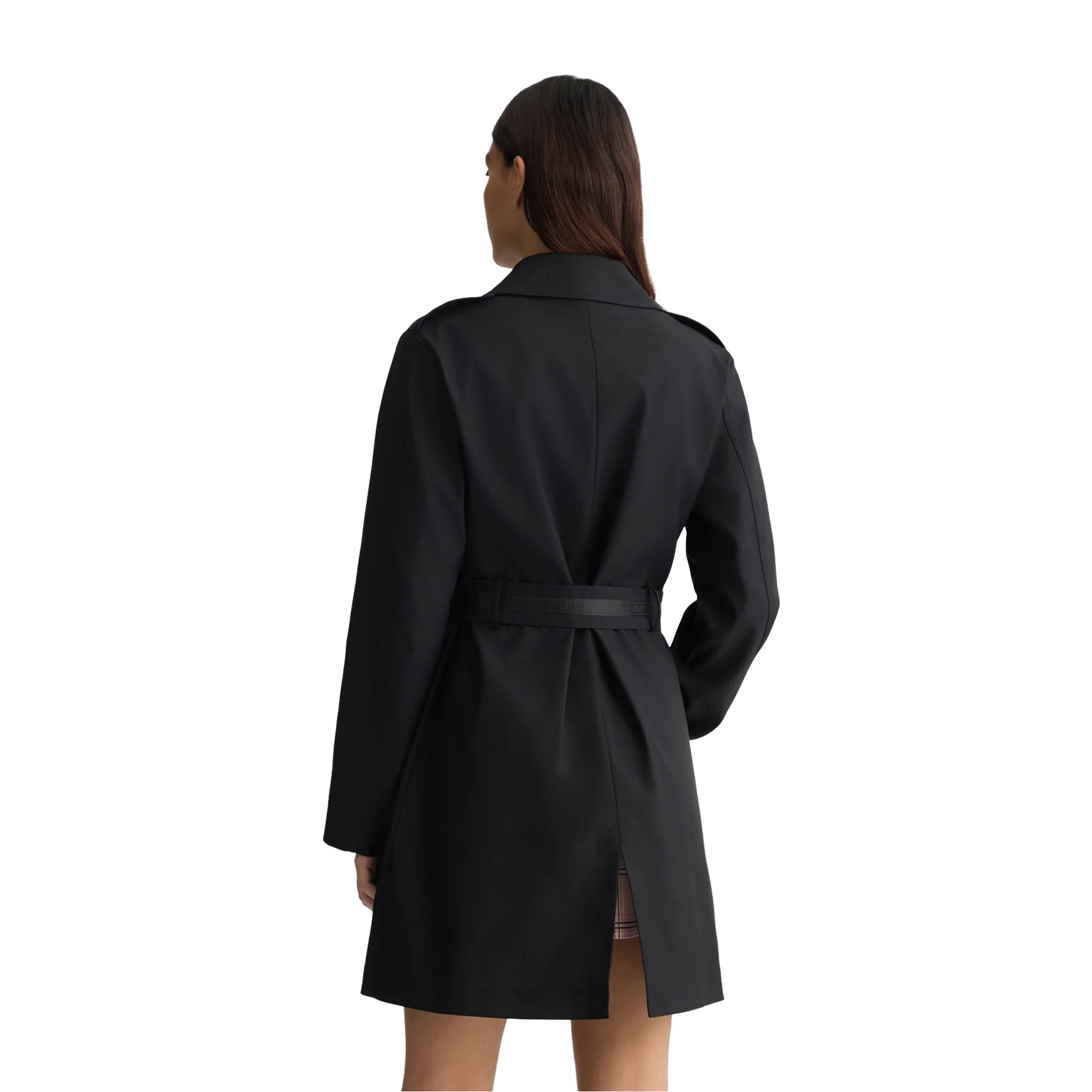Trench Donna con cintura Nero - Image 3