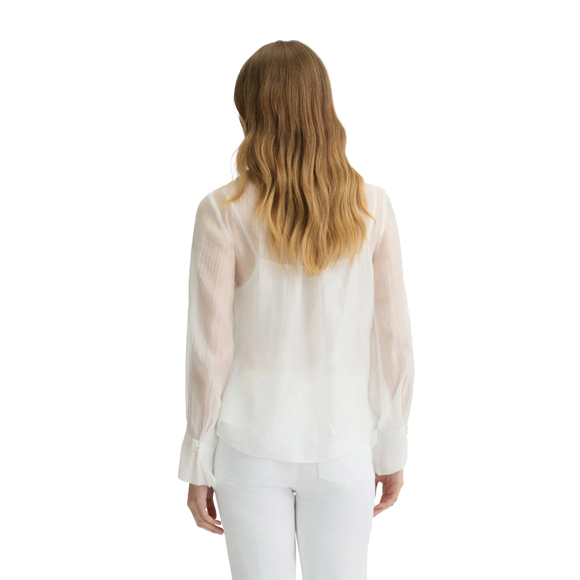 Blusa Donna con sottoveste Bianco - Image 3