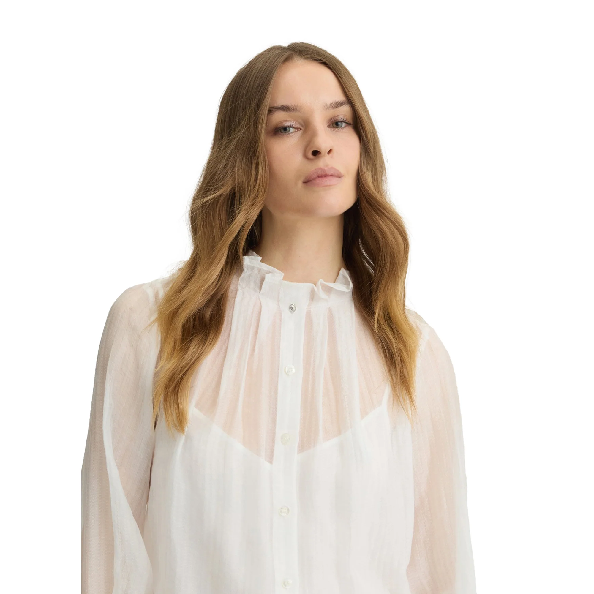 Blusa Donna con sottoveste Bianco - Image 4