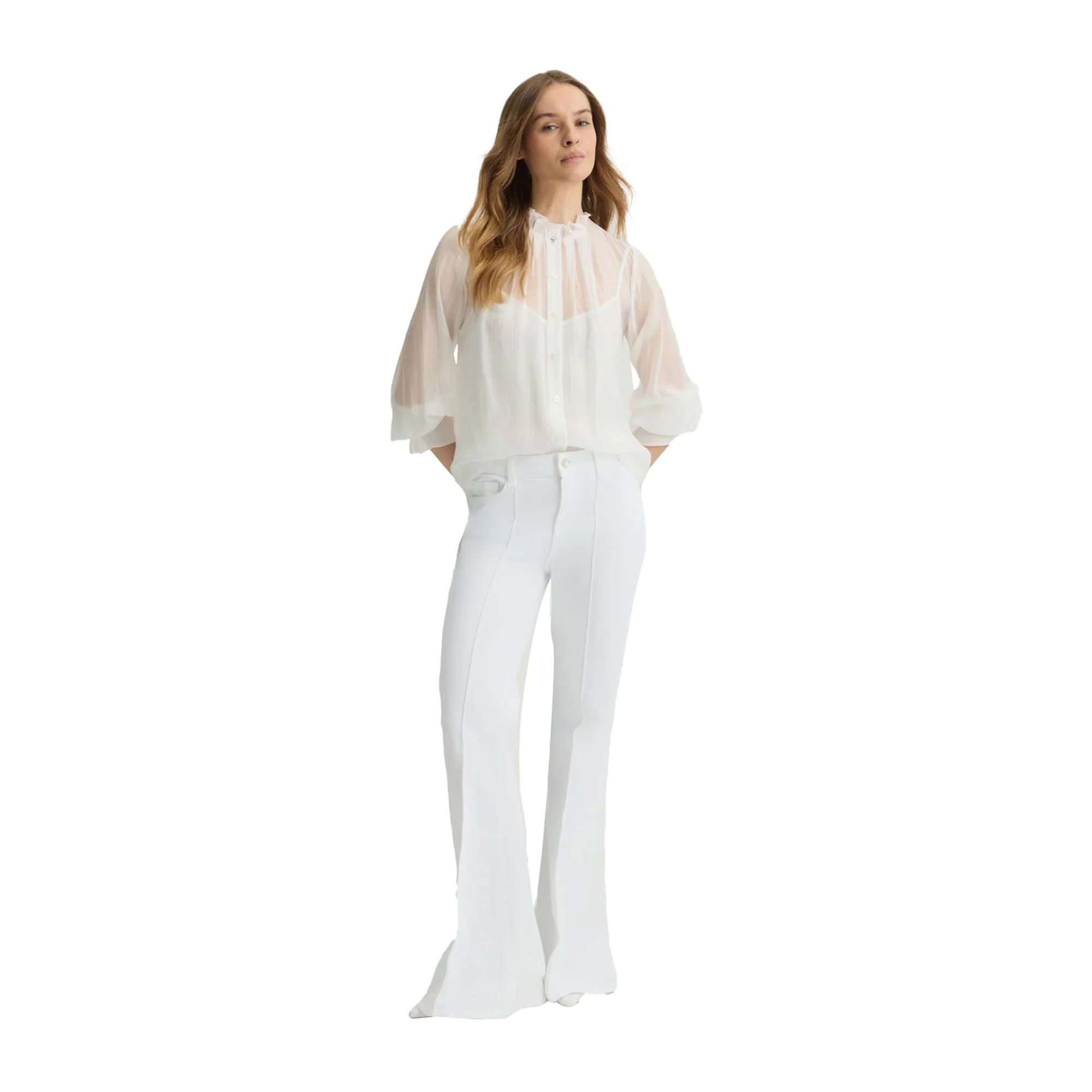 Blusa Donna con sottoveste Bianco - Image 5