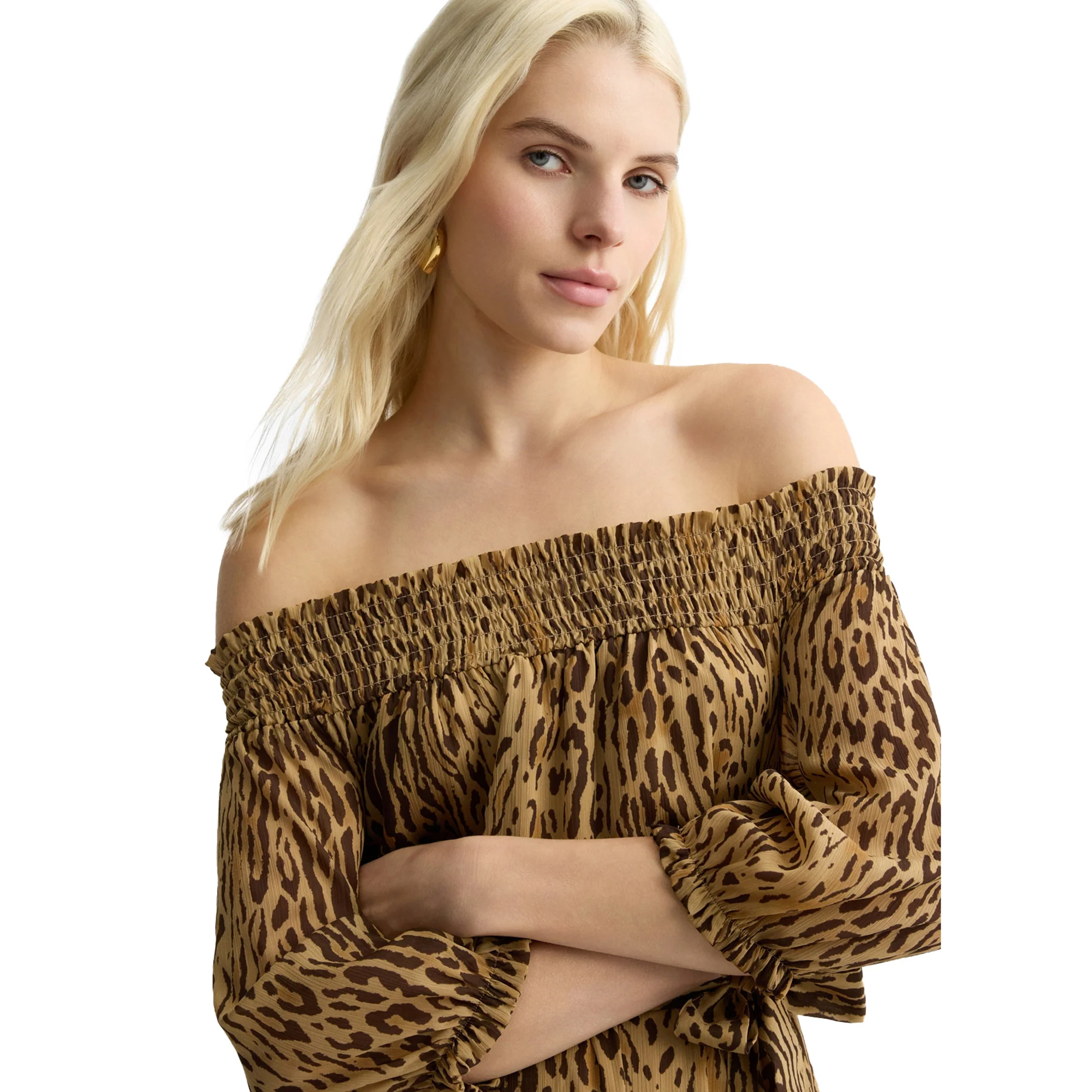 Abito lungo donna con stampa animalier all over - Image 3