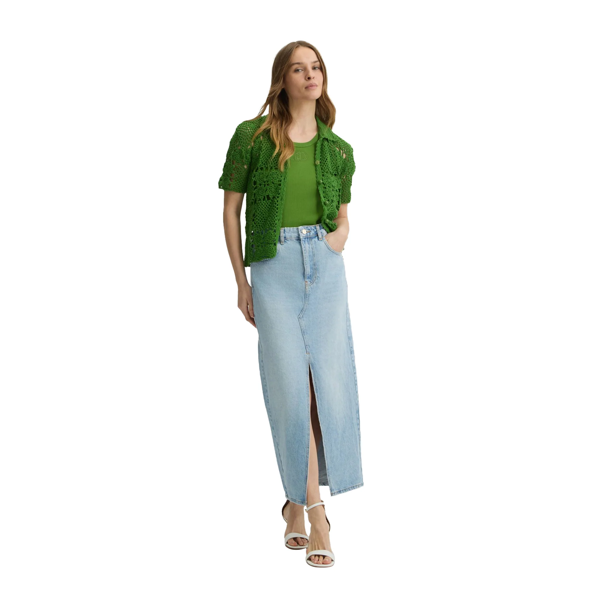 Top Donna in cotone con logo Verde - Image 5