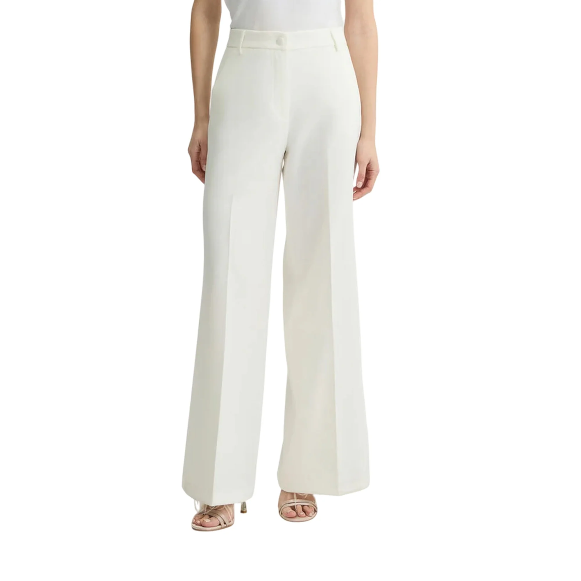 Pantaloni Donna a palazzo bianco - Image 3