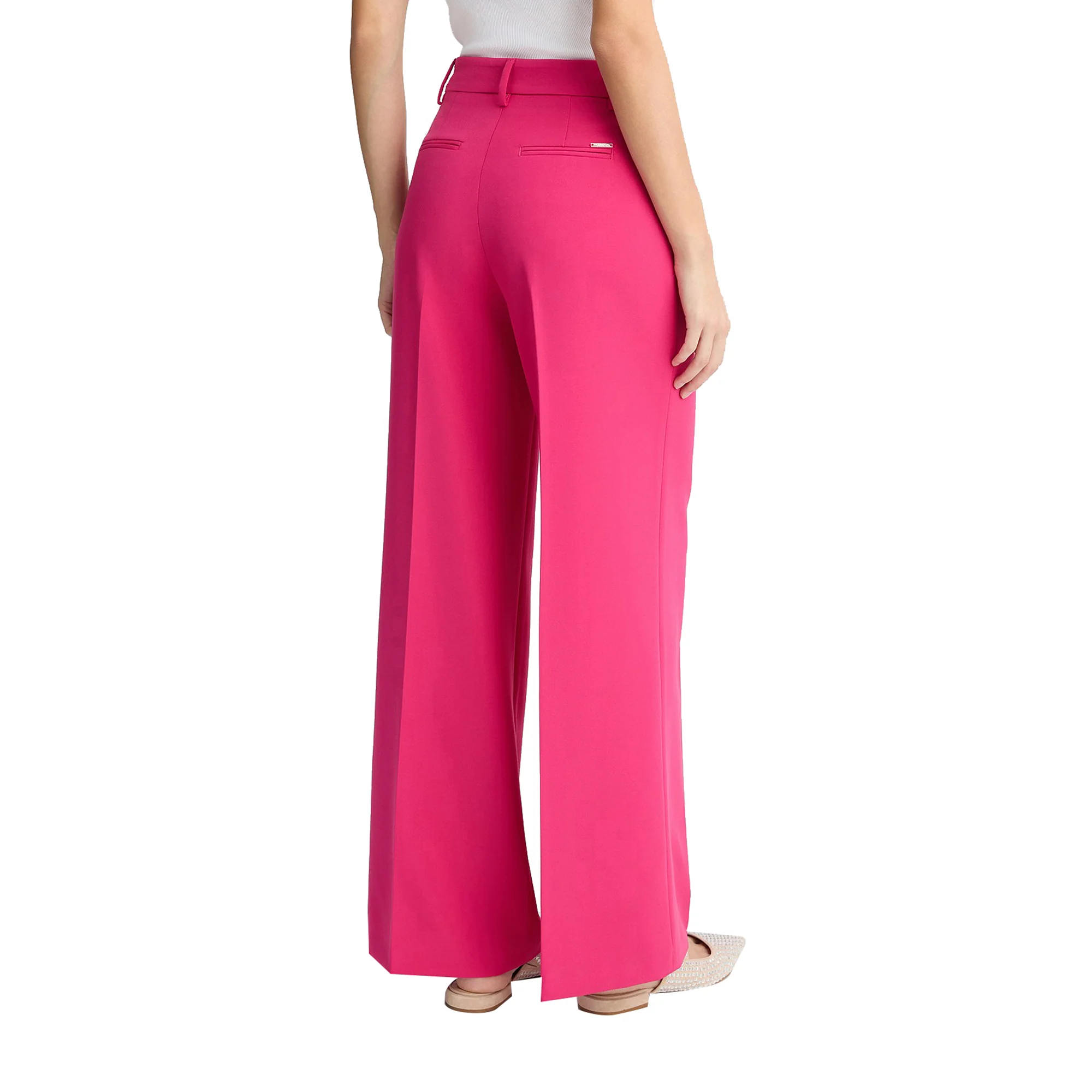 Pantaloni Donna a palazzo fucsia - Image 3