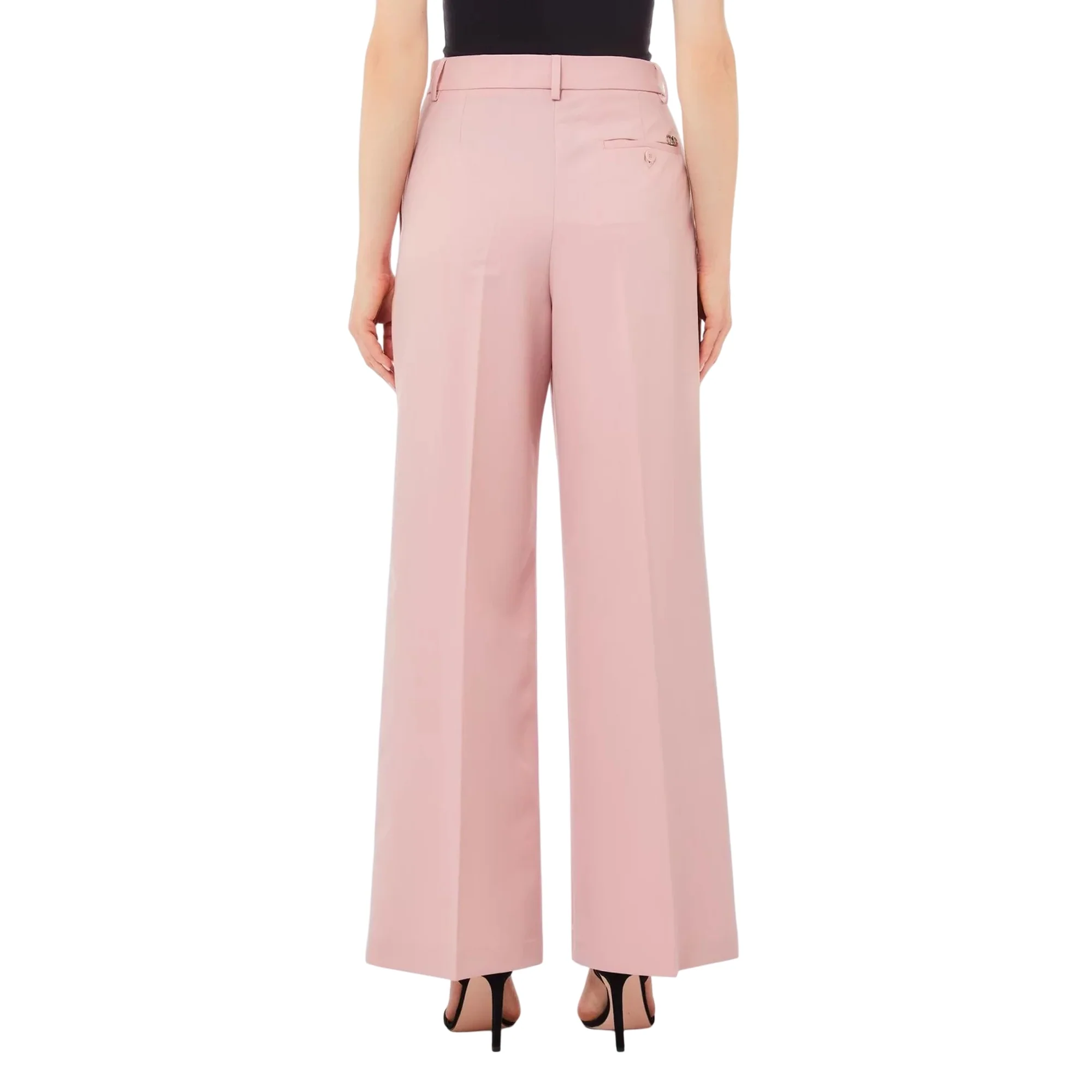 Pantaloni Flare da Donna in tinta unita rosa - Image 2