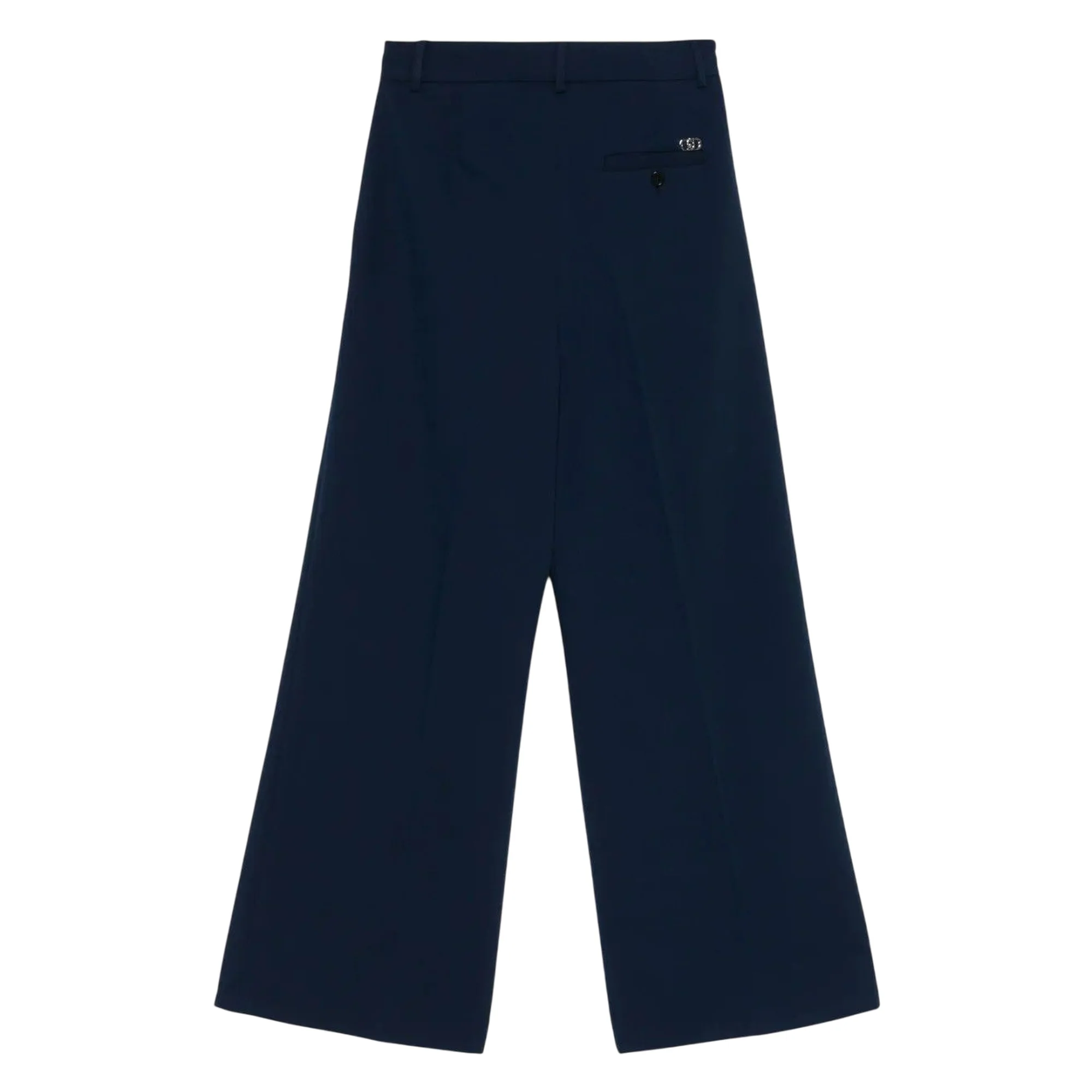 Pantaloni Flare da Donna in tinta unita blu - Image 2