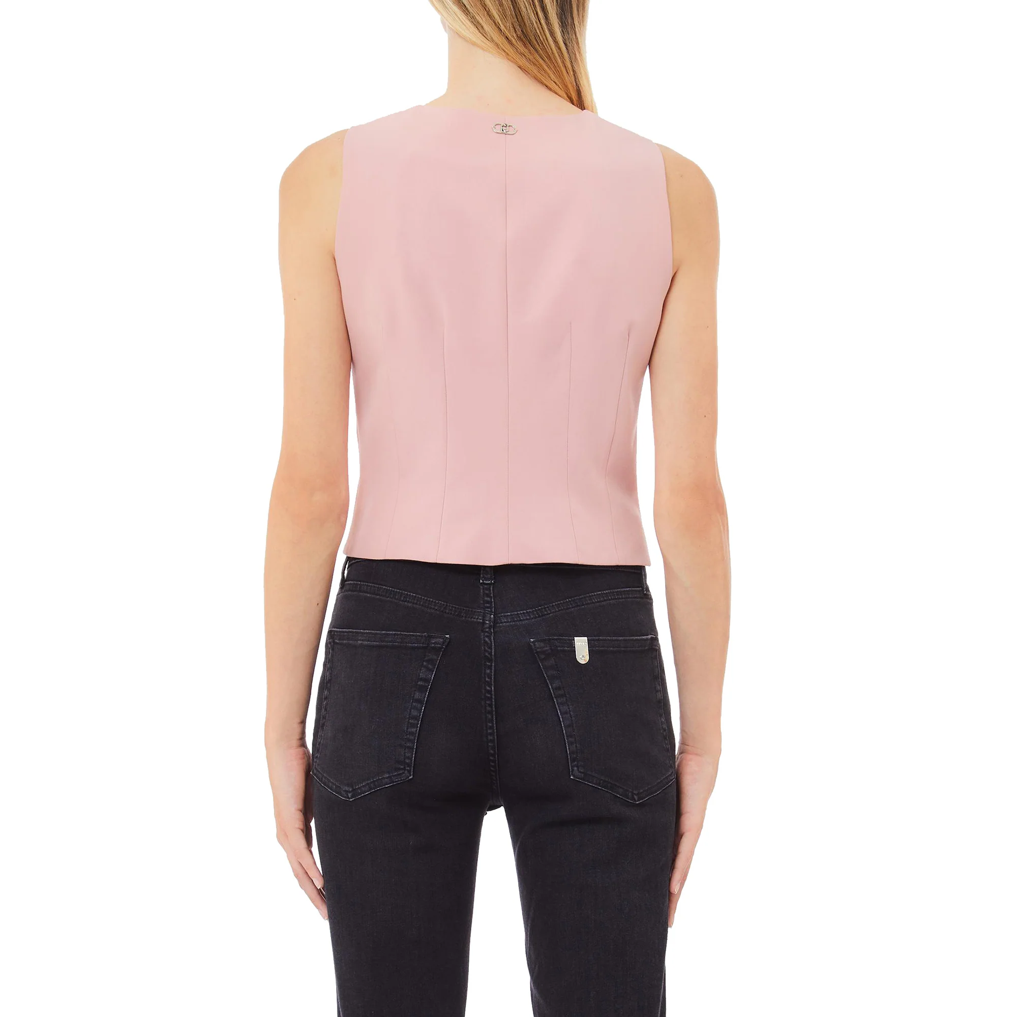 Top da Donna Rosa con bottoni frontali - Image 3