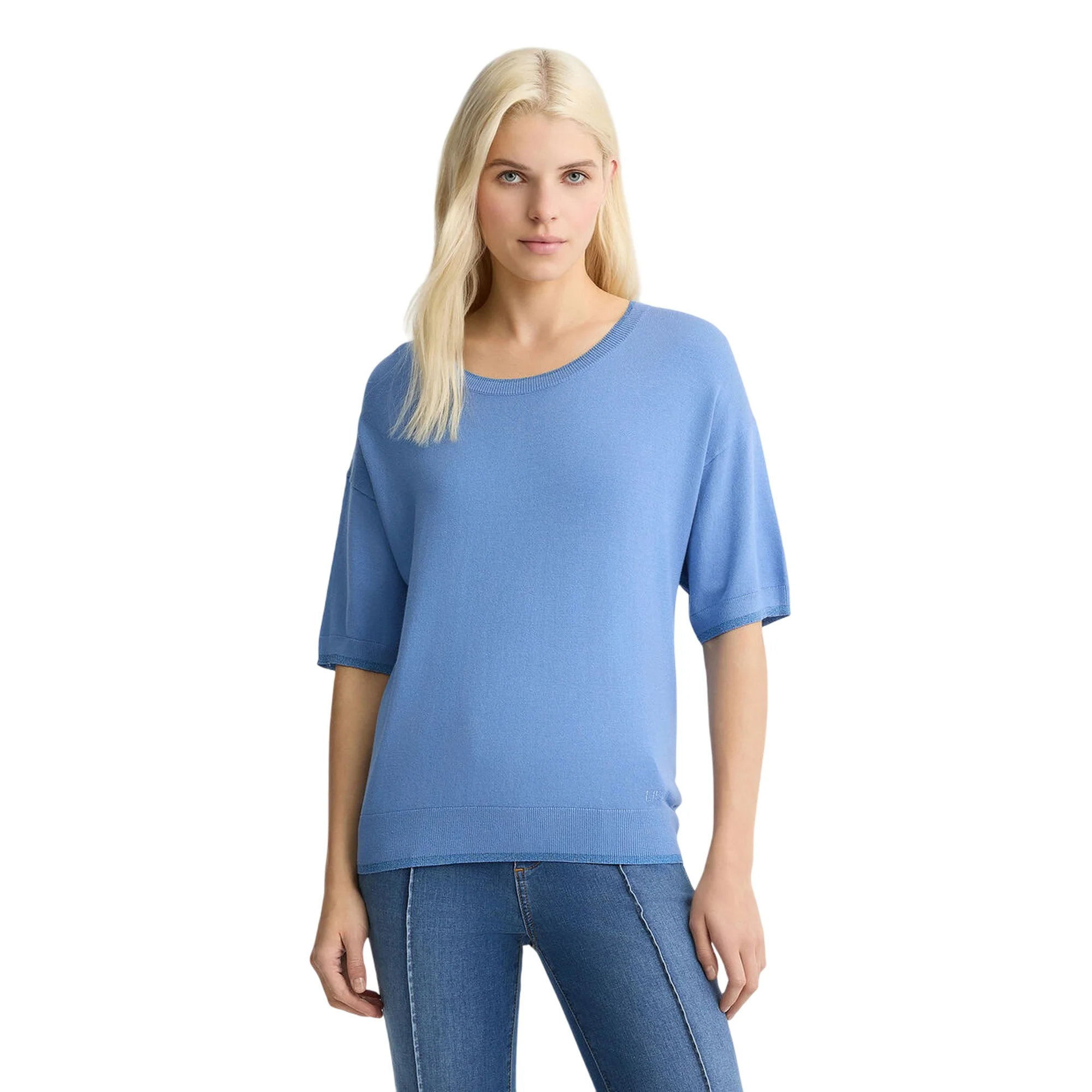 Maglia Donna con maniche a 3/4 Blu - Image 2