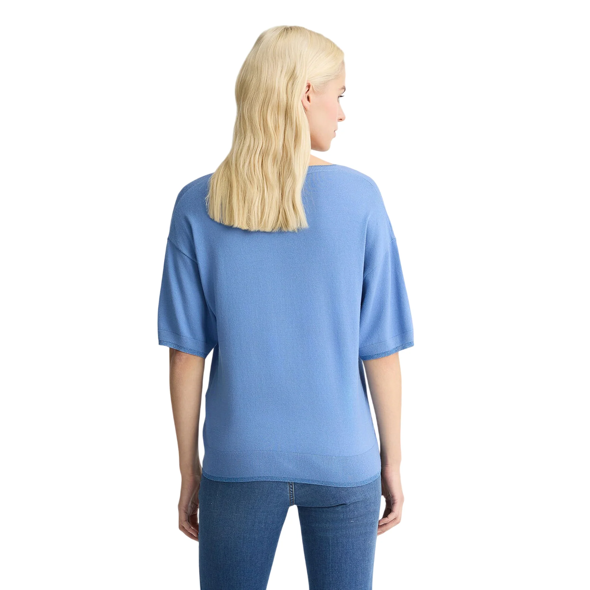 Maglia Donna con maniche a 3/4 Blu - Image 3