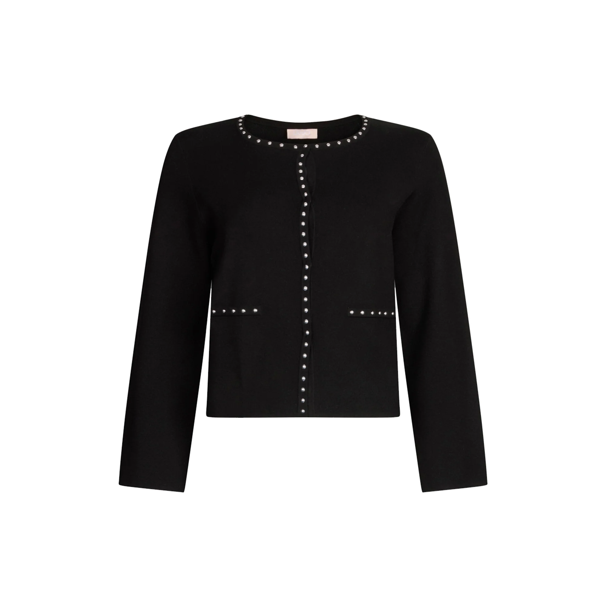 Giacca in maglia Donna con borchie Nero