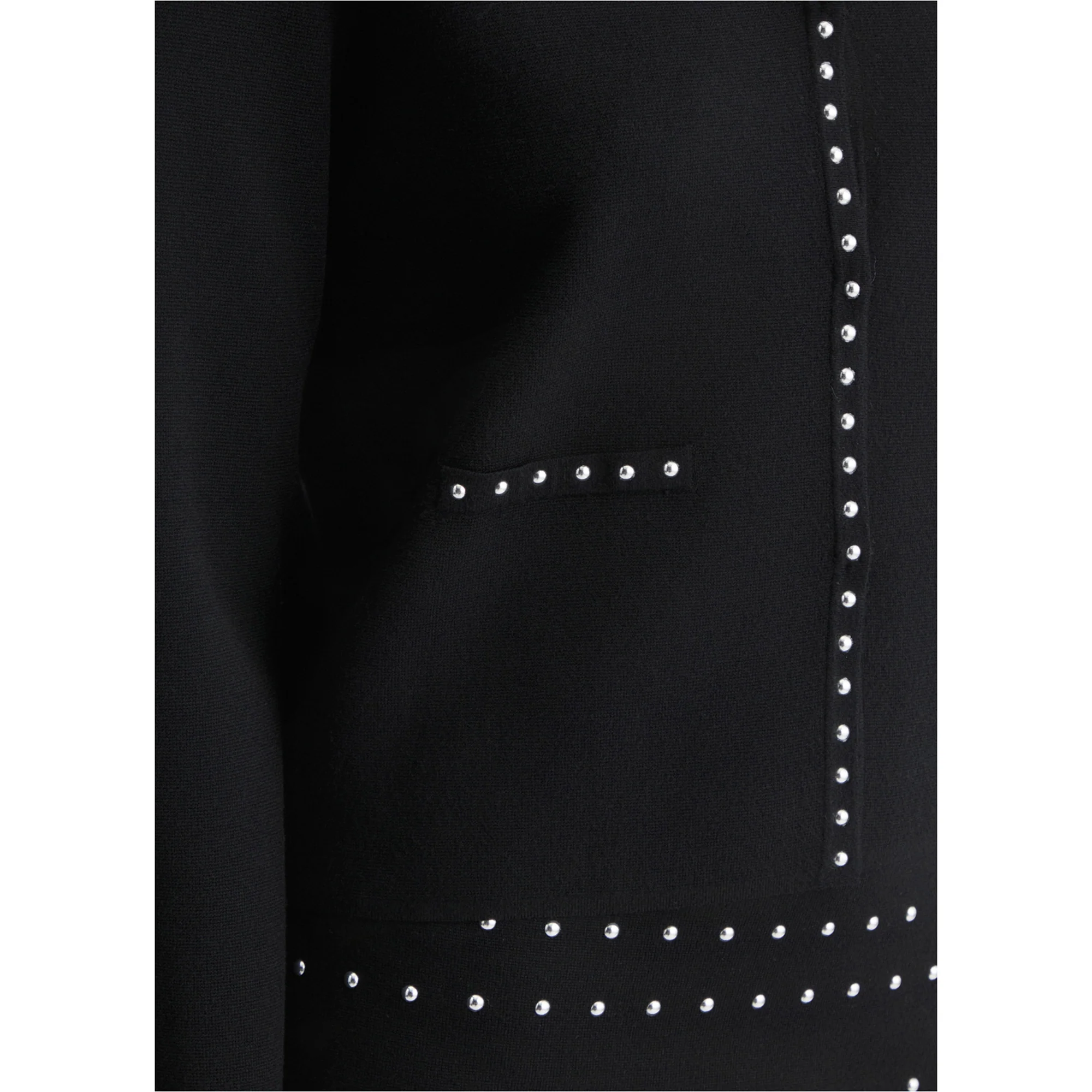 Giacca in maglia Donna con borchie Nero - Image 4