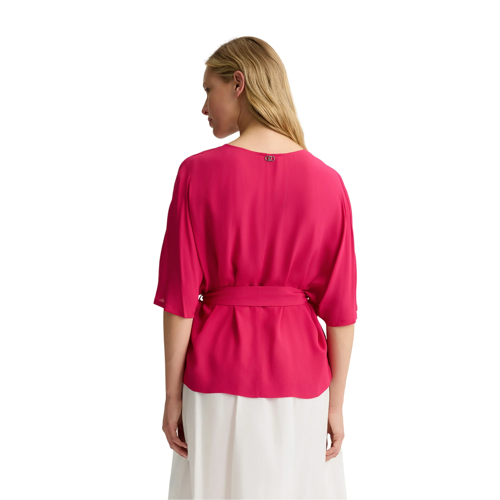 Blusa Donna con cintura in vita Rosa - Image 3