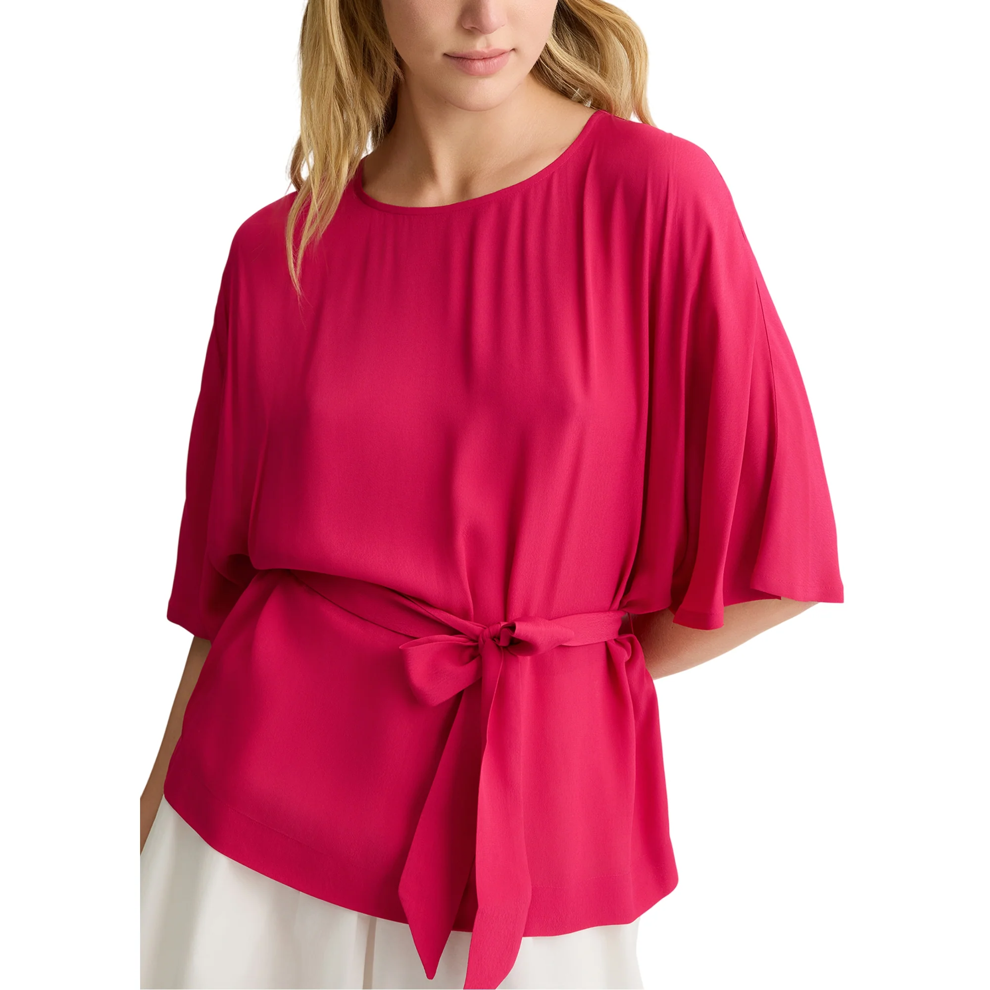Blusa Donna con cintura in vita Rosa - Image 4