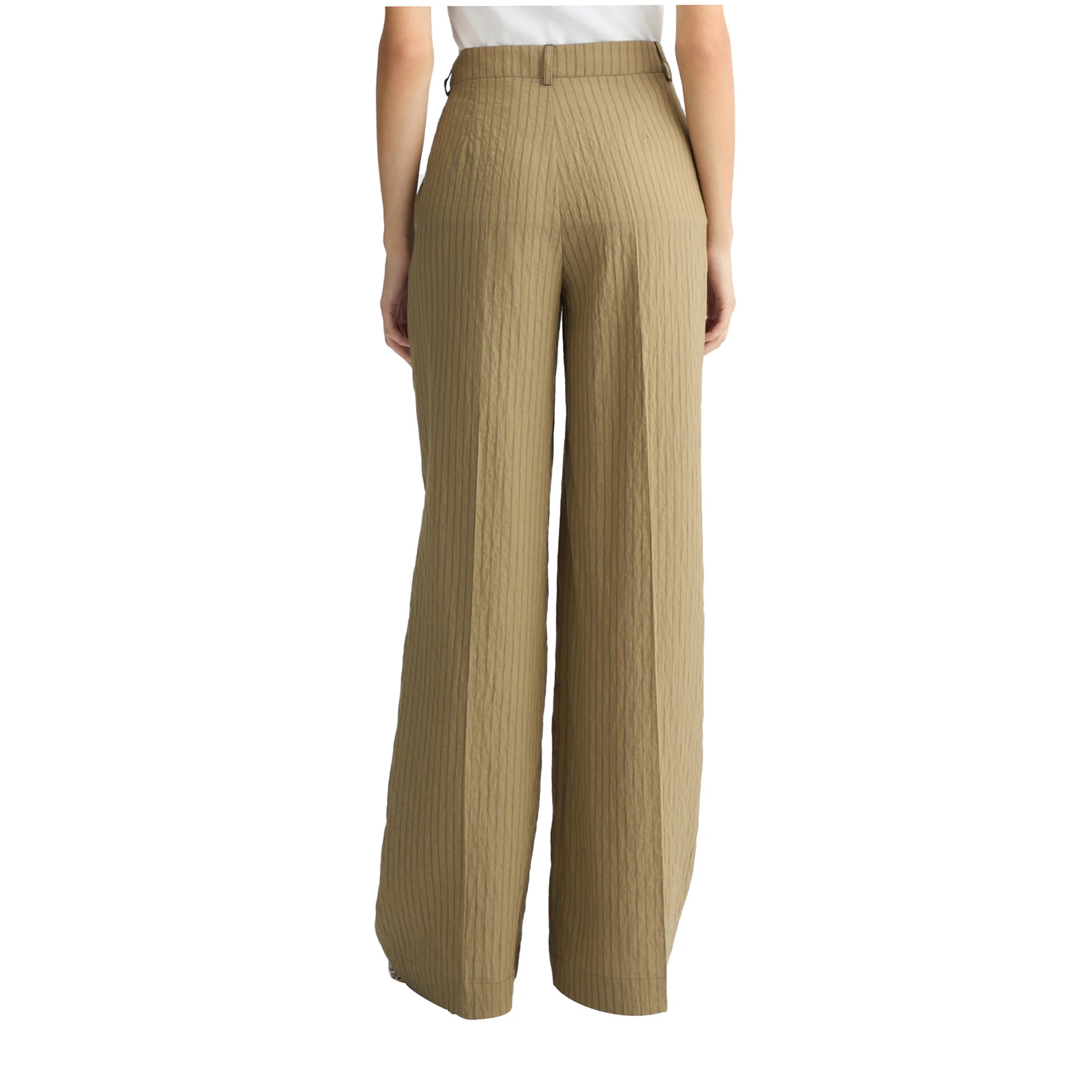 Pantaloni Donna flare a righe Verde - Image 3