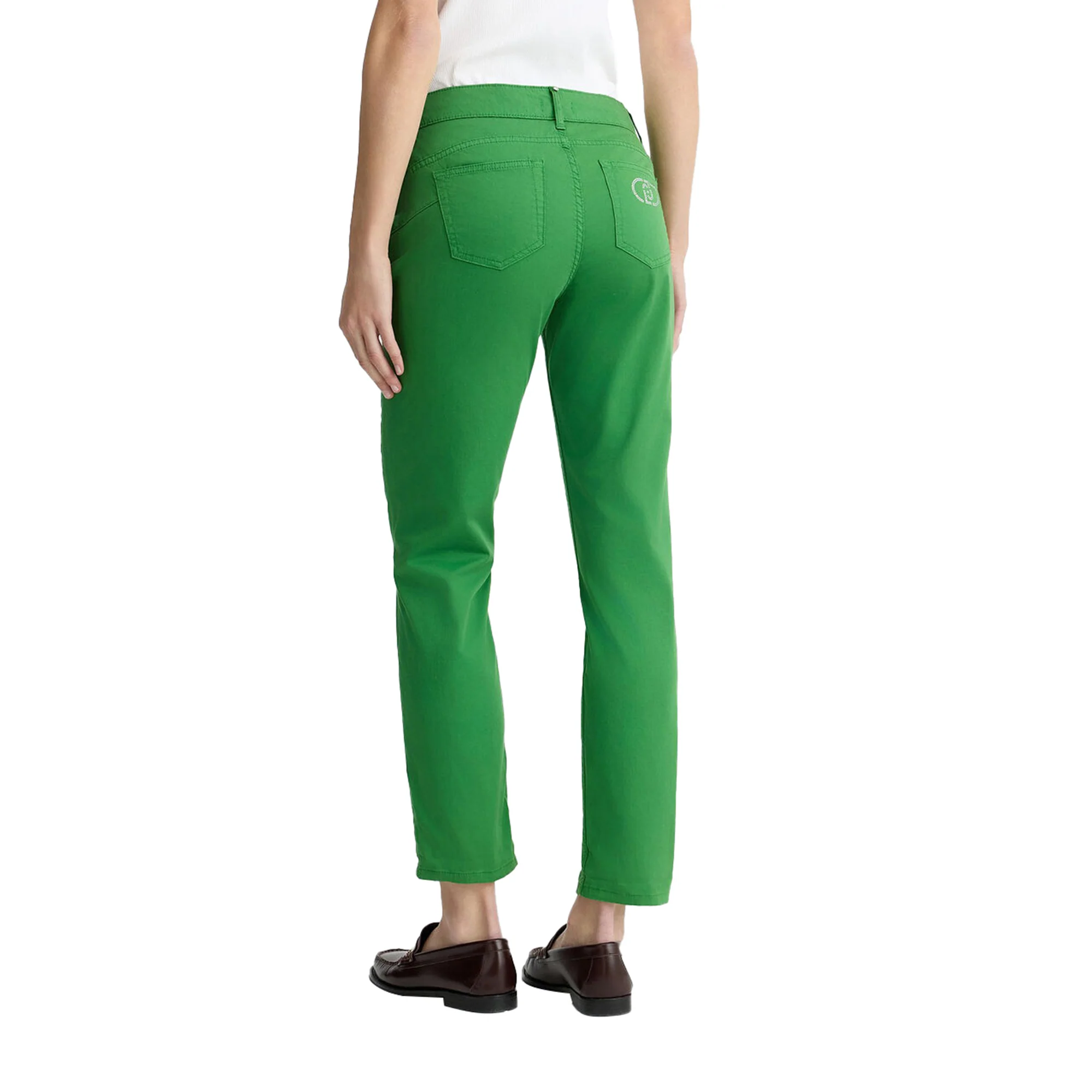 Pantaloni donna skinny cropped Verde - Image 4