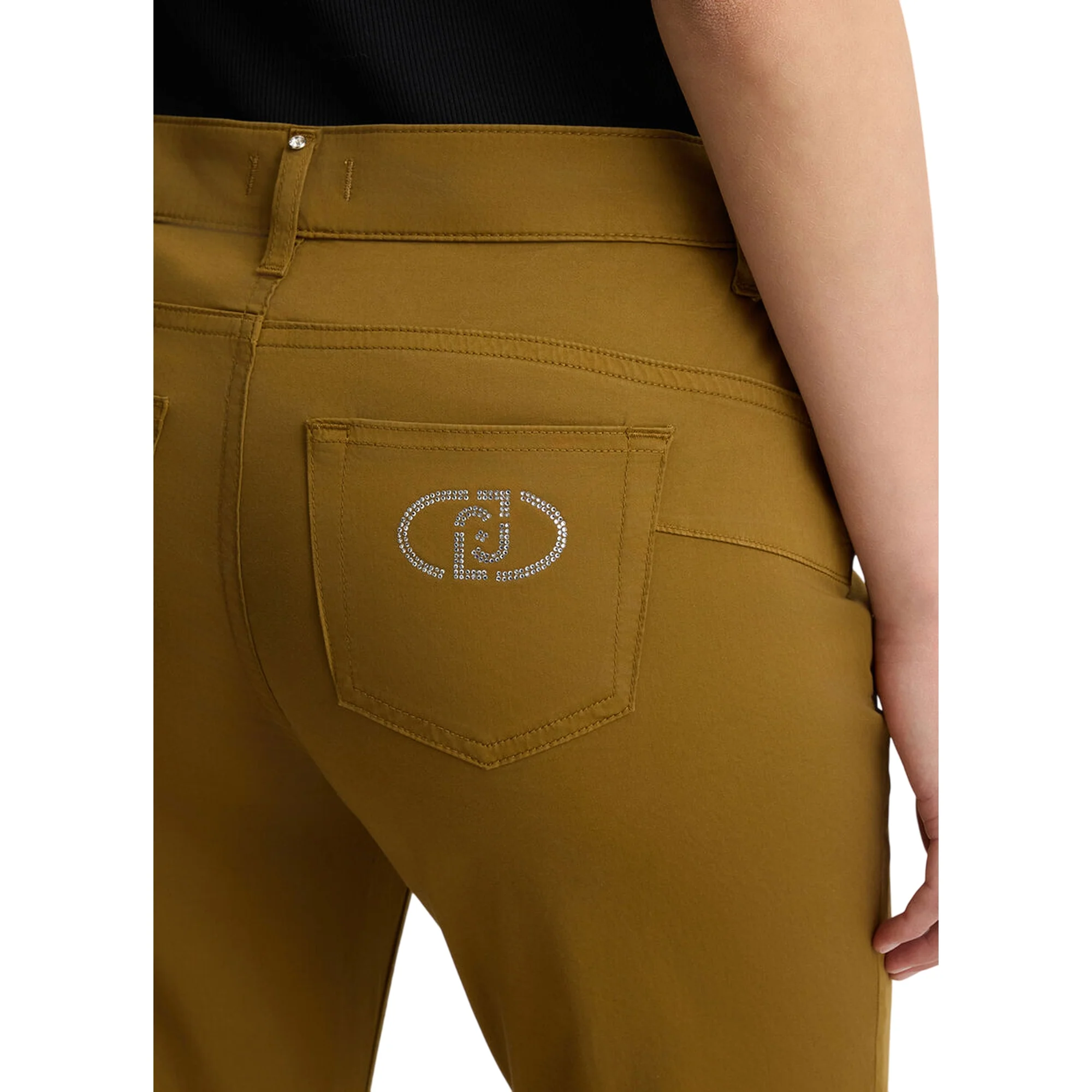 Pantaloni donna skinny cropped Marrone - Image 3