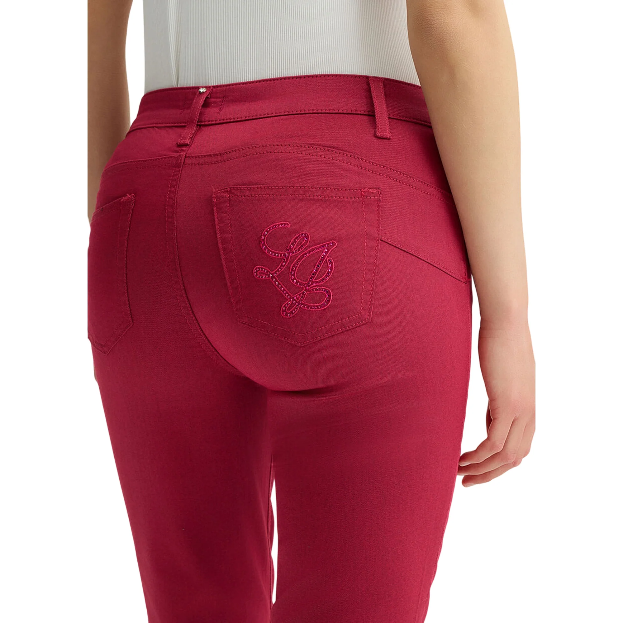 Pantaloni Donna skinny bottom up Fucsia - Image 3