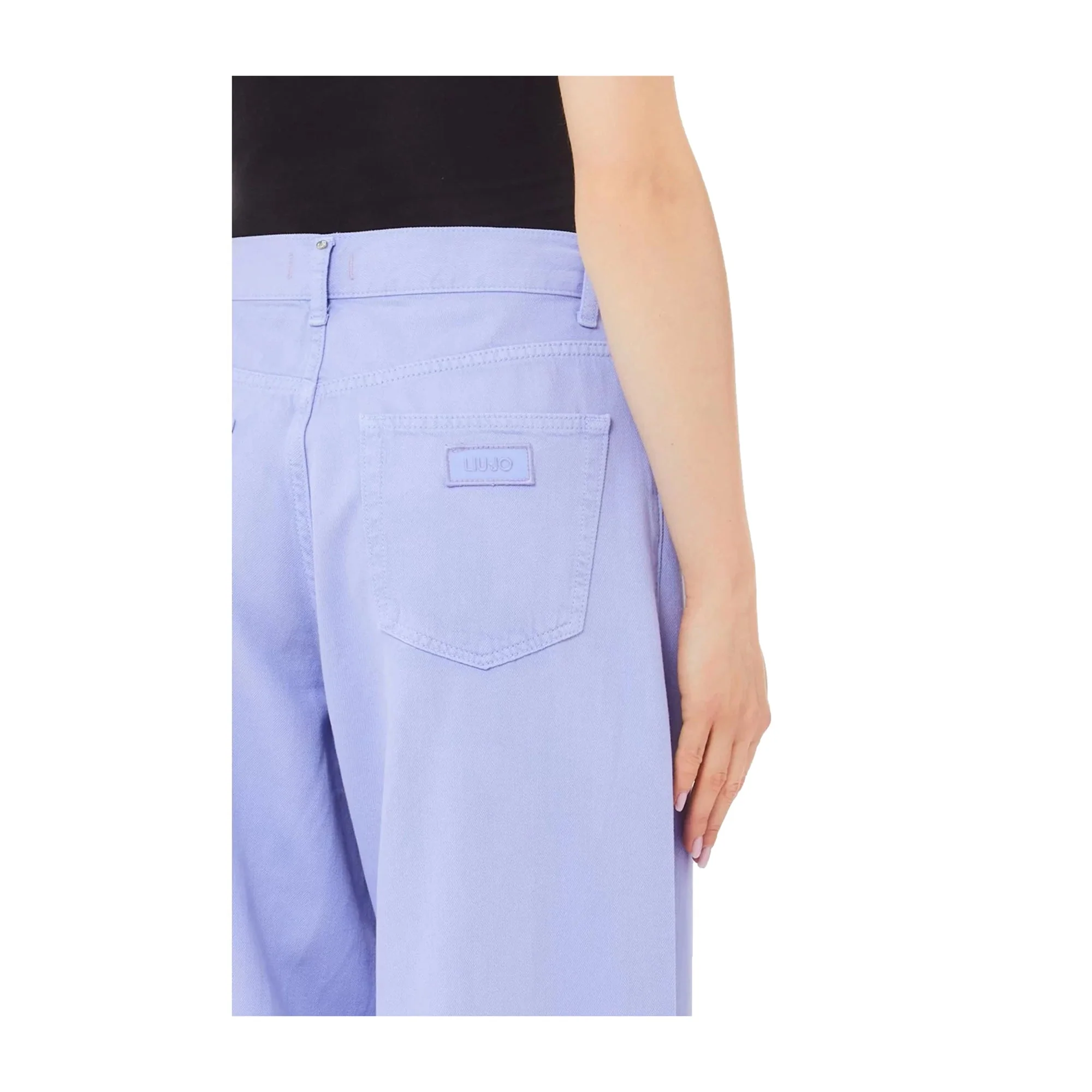Pantalone Donna Flare Tencel Lilla - Image 3