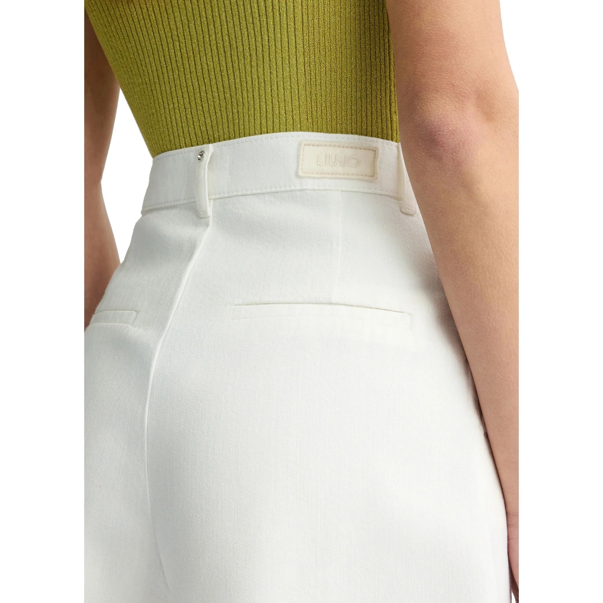 Shorts Donna in misto cotone Bianco - Image 4