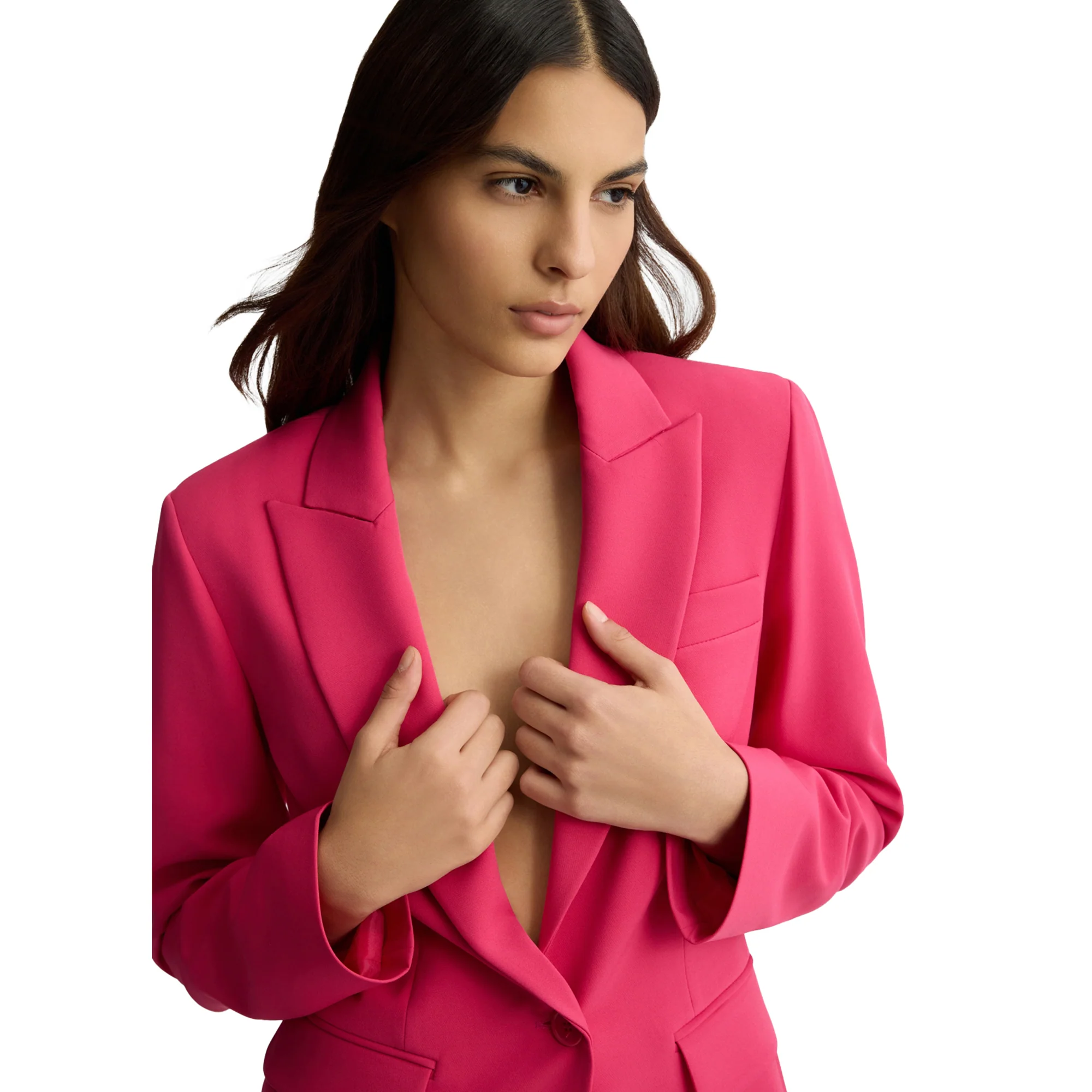 Blazer donna in twill stretch fucsia - Image 4