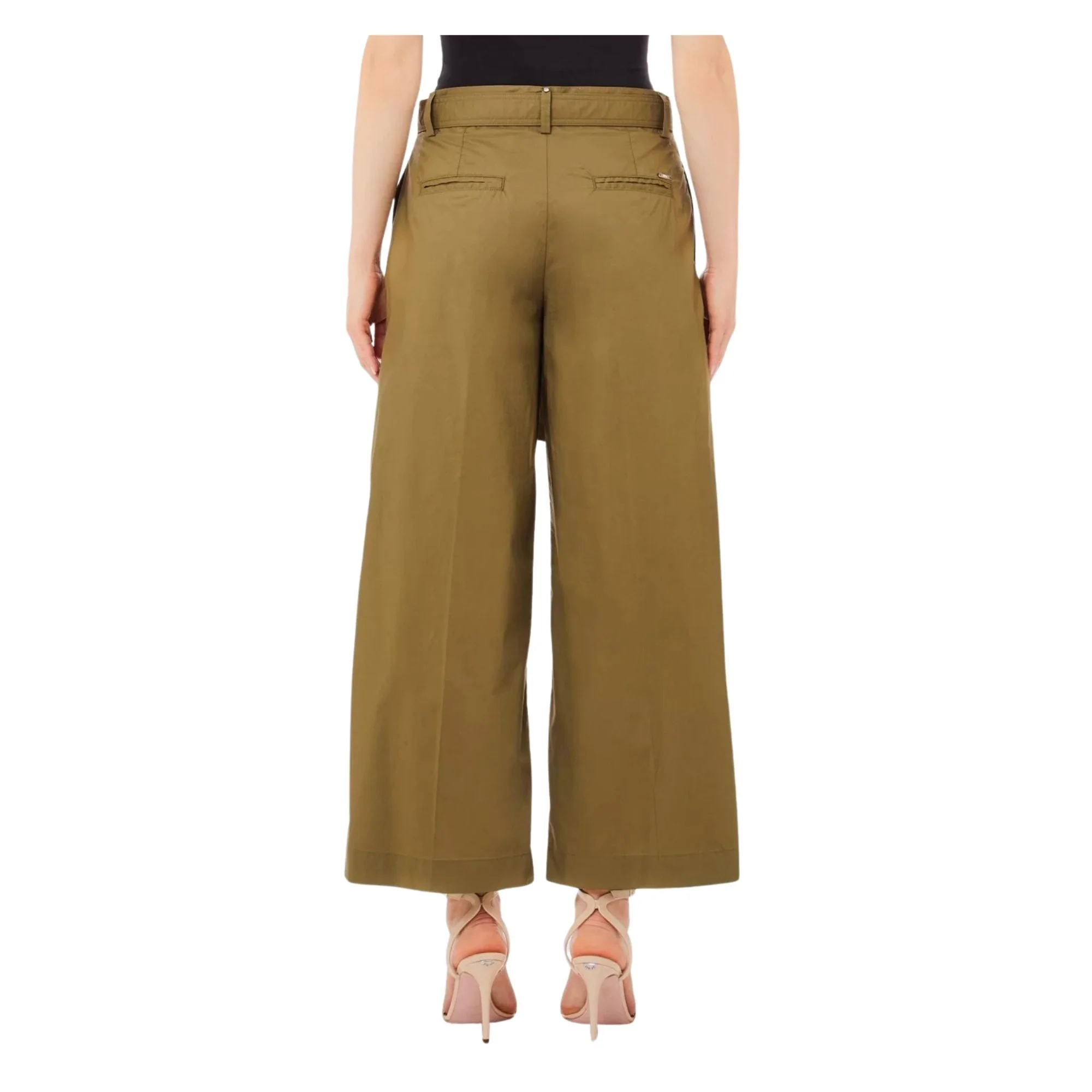 Pantalone Donna cropped Belt Verde - Image 2
