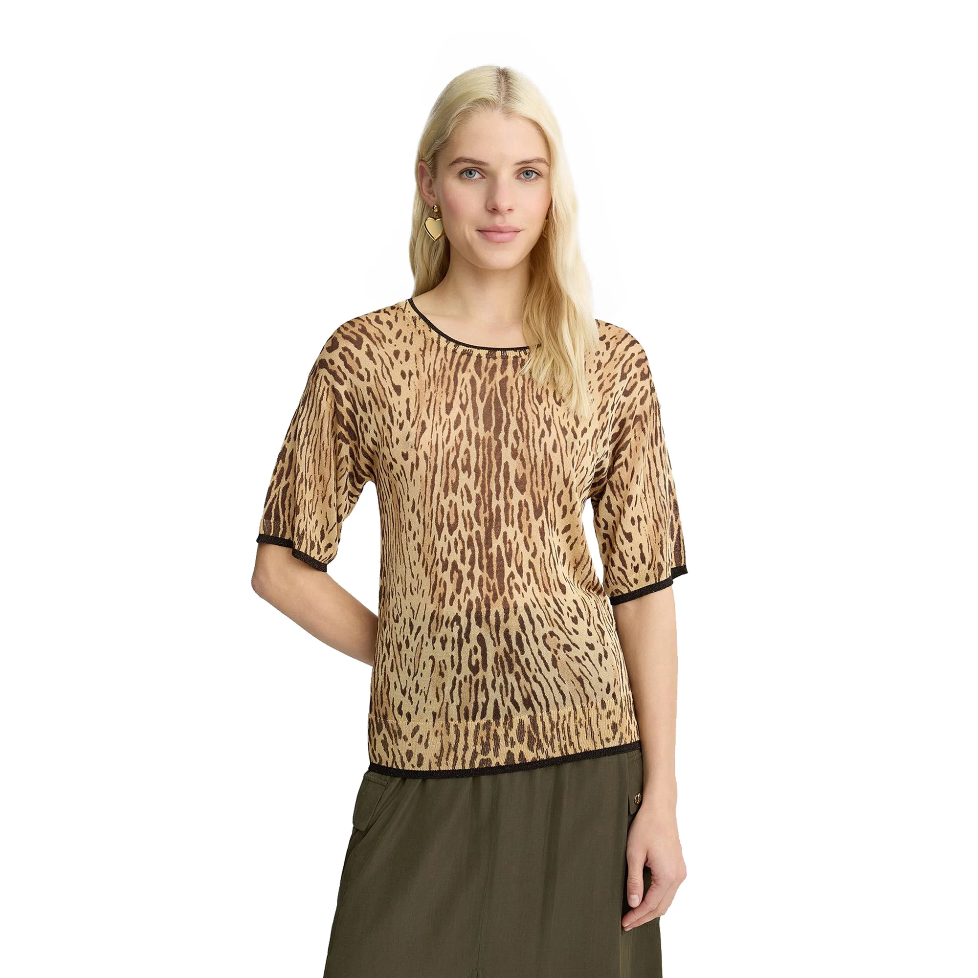 T-shirt animalier Donna in maglia - Image 2